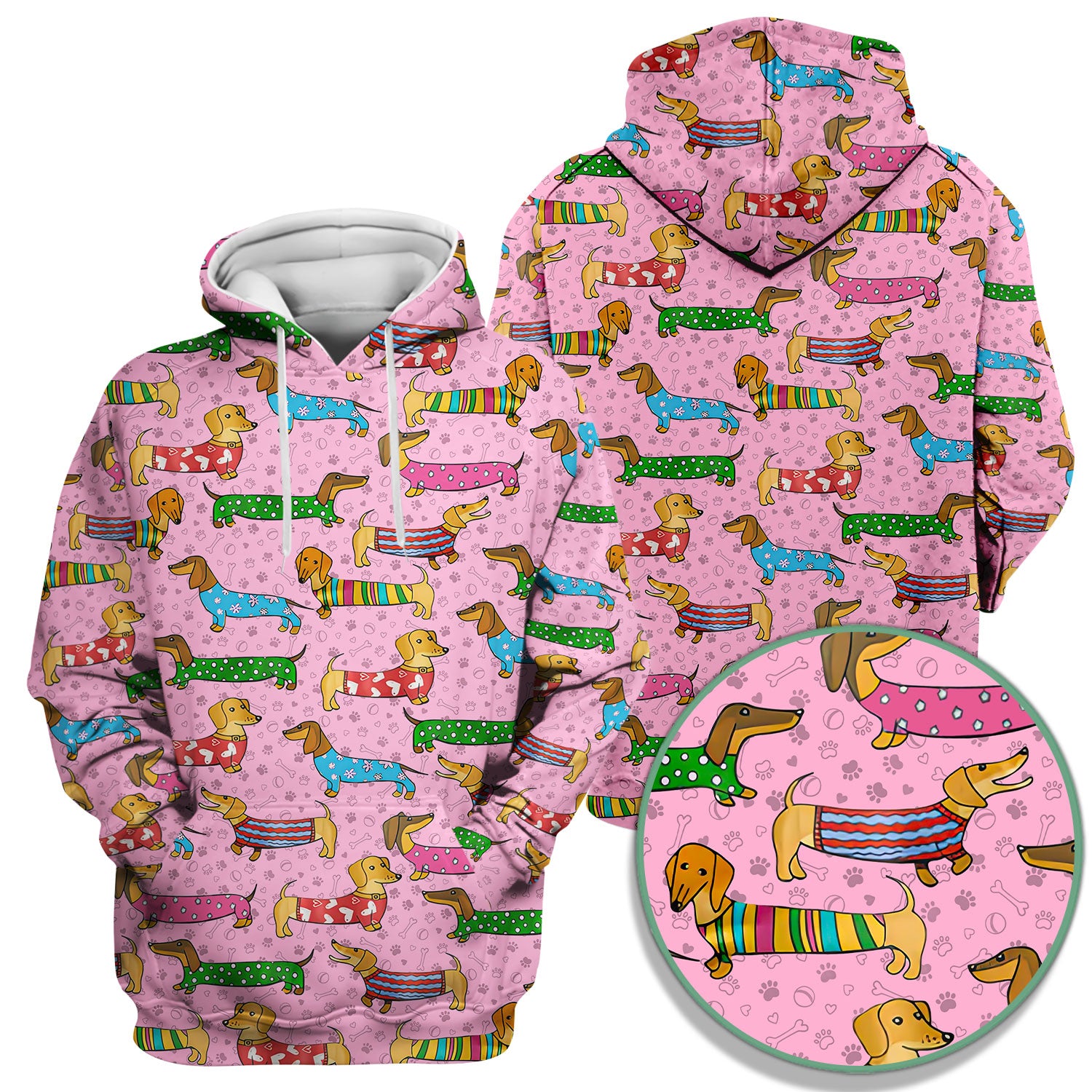 Cute Dachshund Dog Scrub for Nurse - Funny Animal Lover Top for Women - RN LPN CNA Healthcare Workers Gift