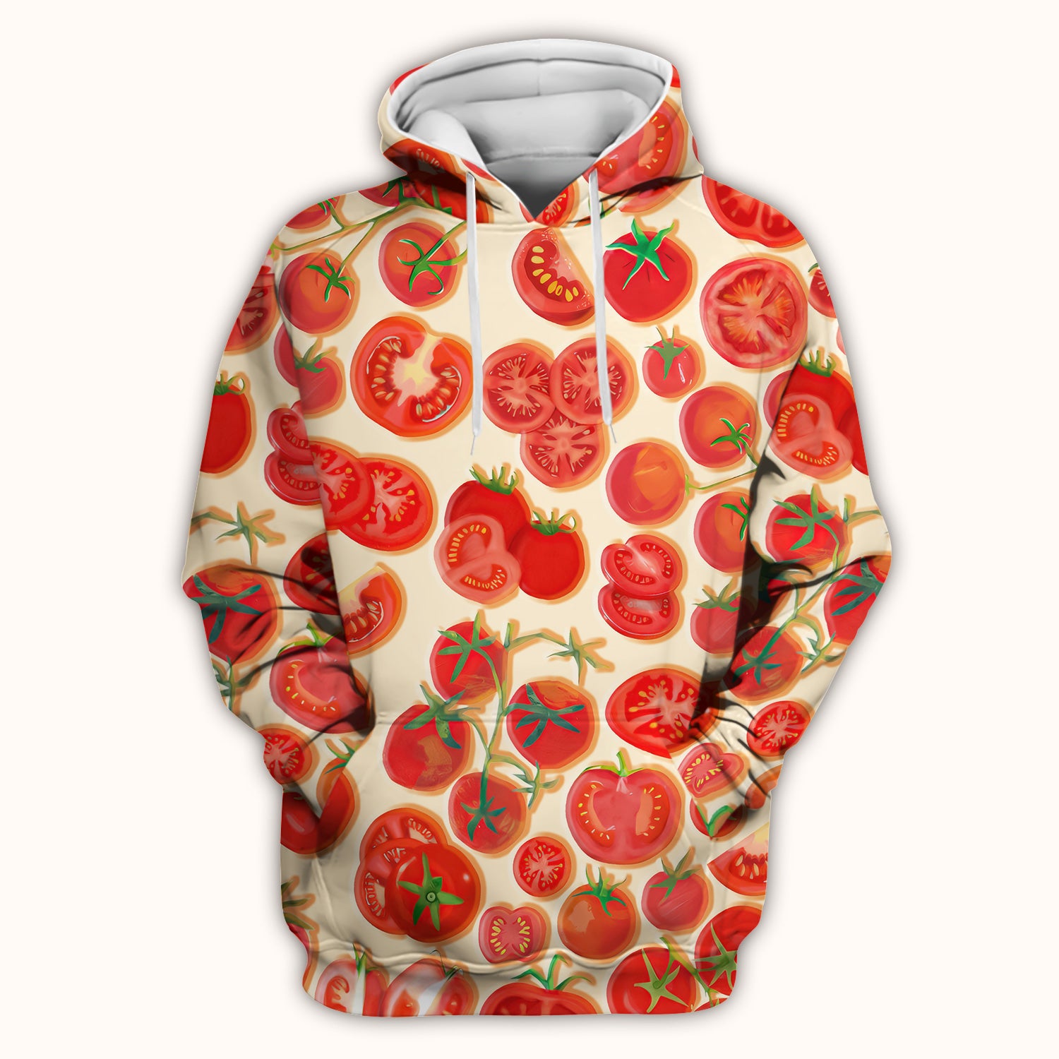 Fresh Tomato Slices Cherry Tomato Pattern Scrubs Top, Comfortable Scrubs for Nurses