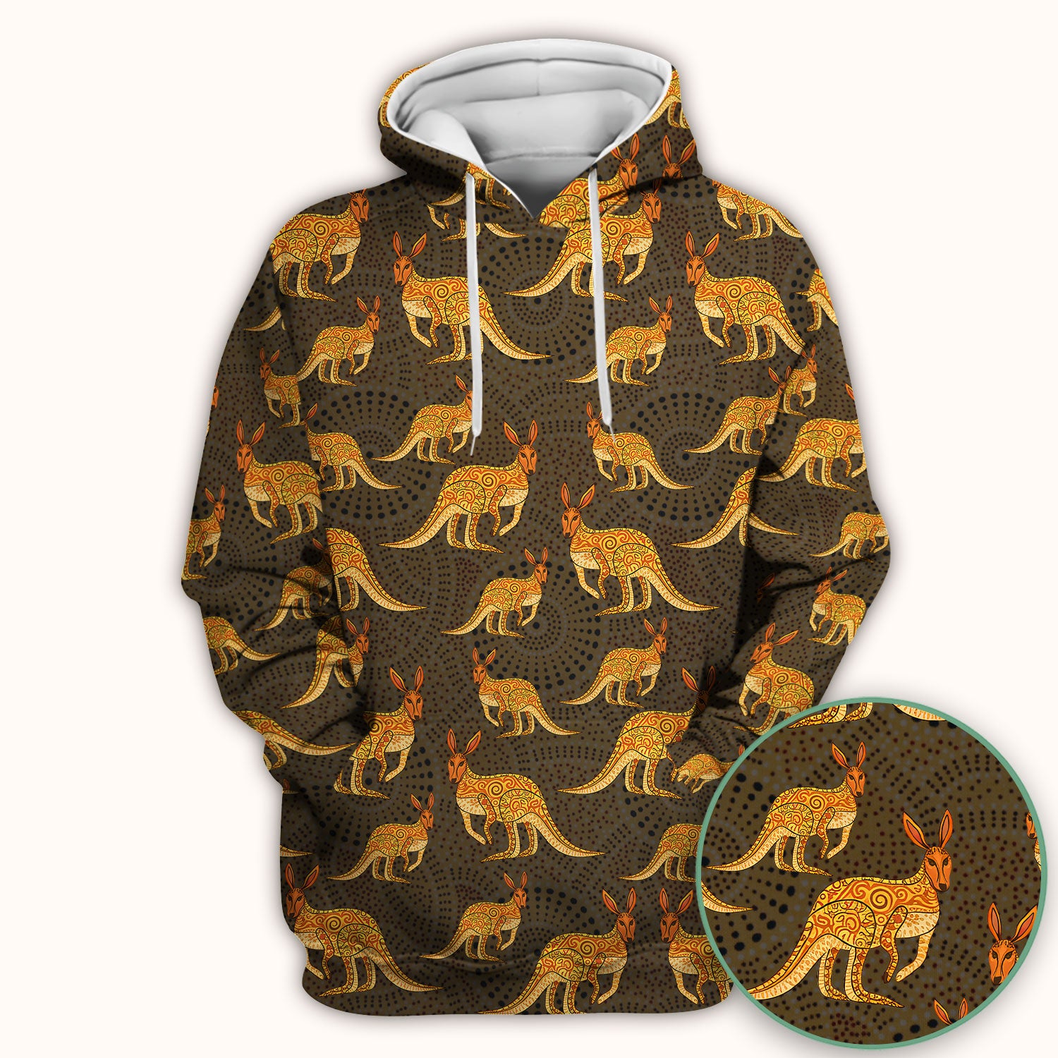 Australian Kangaroo Dot Art Inspired Medical Scrub Top - Women Uniform