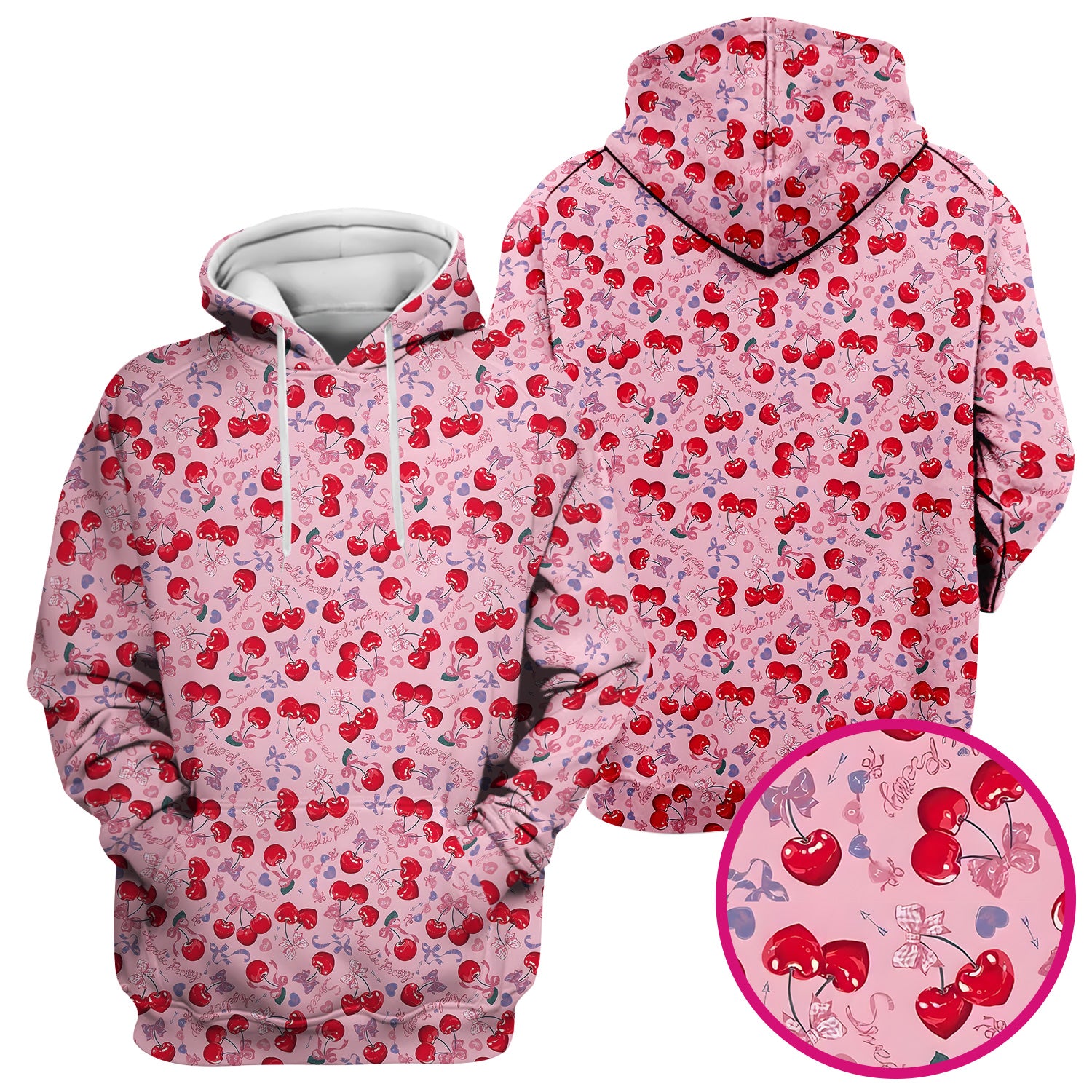 Cherry Blossom Scrub Top, Sweet Pink Nursing Uniform For Women