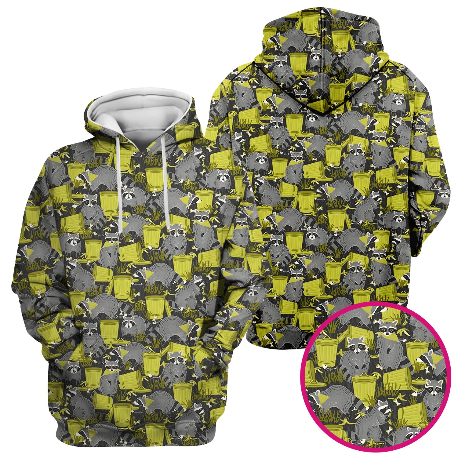 Cute Raccoon Trash Panda Pattern Scrub Top, Comfortable Scrubs for Nurses
