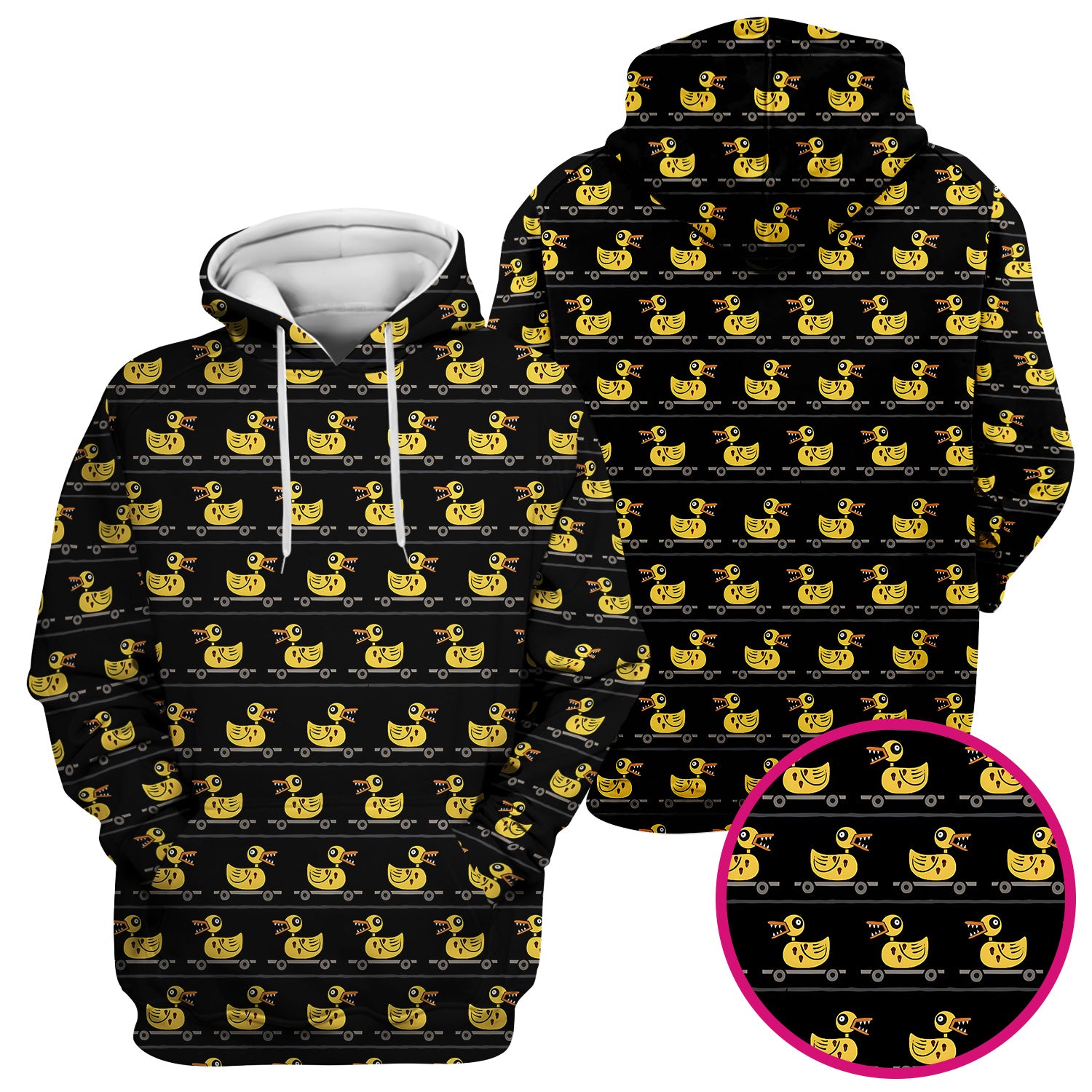 Spooky Rubber Duck Scrub Top, Cute Creepy Halloween Nursing Uniform