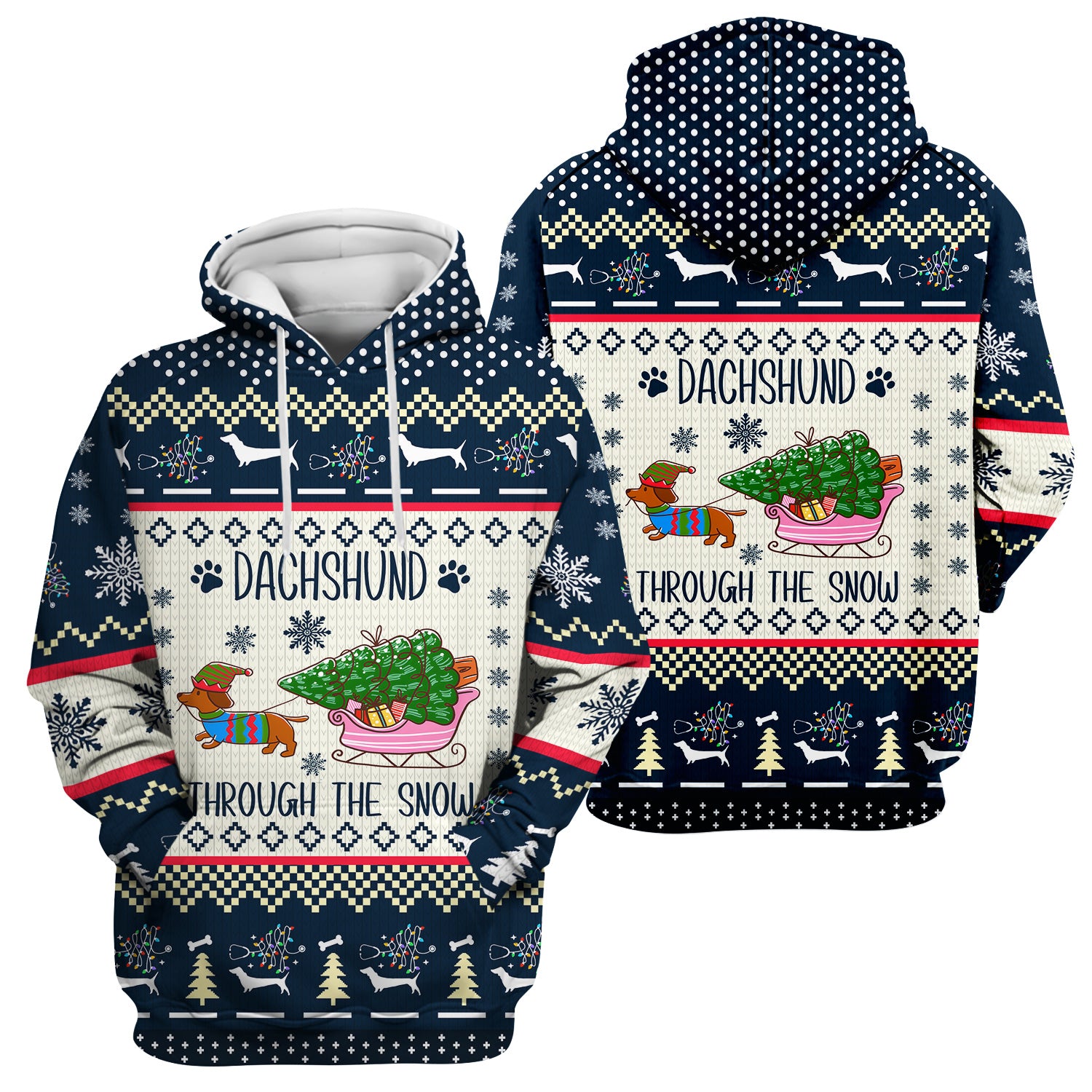 Christmas Dachshund Scrub Top, Cute Wiener Dog Holiday Medical Uniform, Funny “Dachshund Through The Snow” Scrubs For Nurse Or Dog Lover