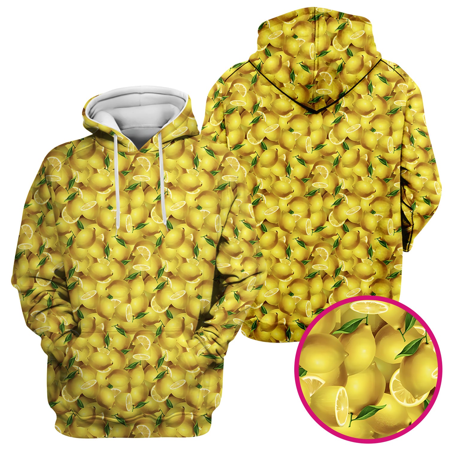 Fresh Lemon Fruit Pattern Scrubs Top, Comfortable Scrubs for Nurses
