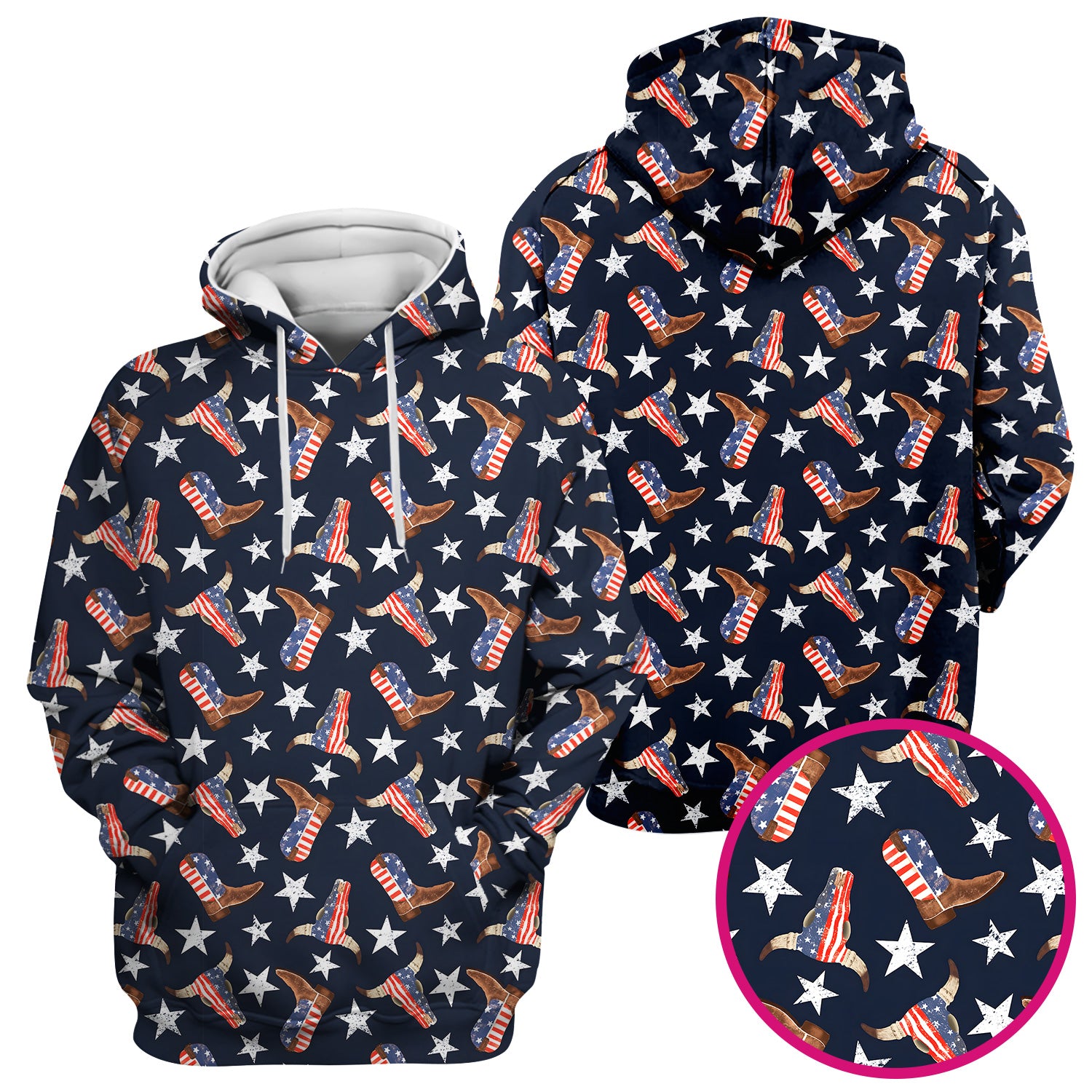 Western Boots Stars Pattern Scrub Top, Comfortable Scrubs for Nurses