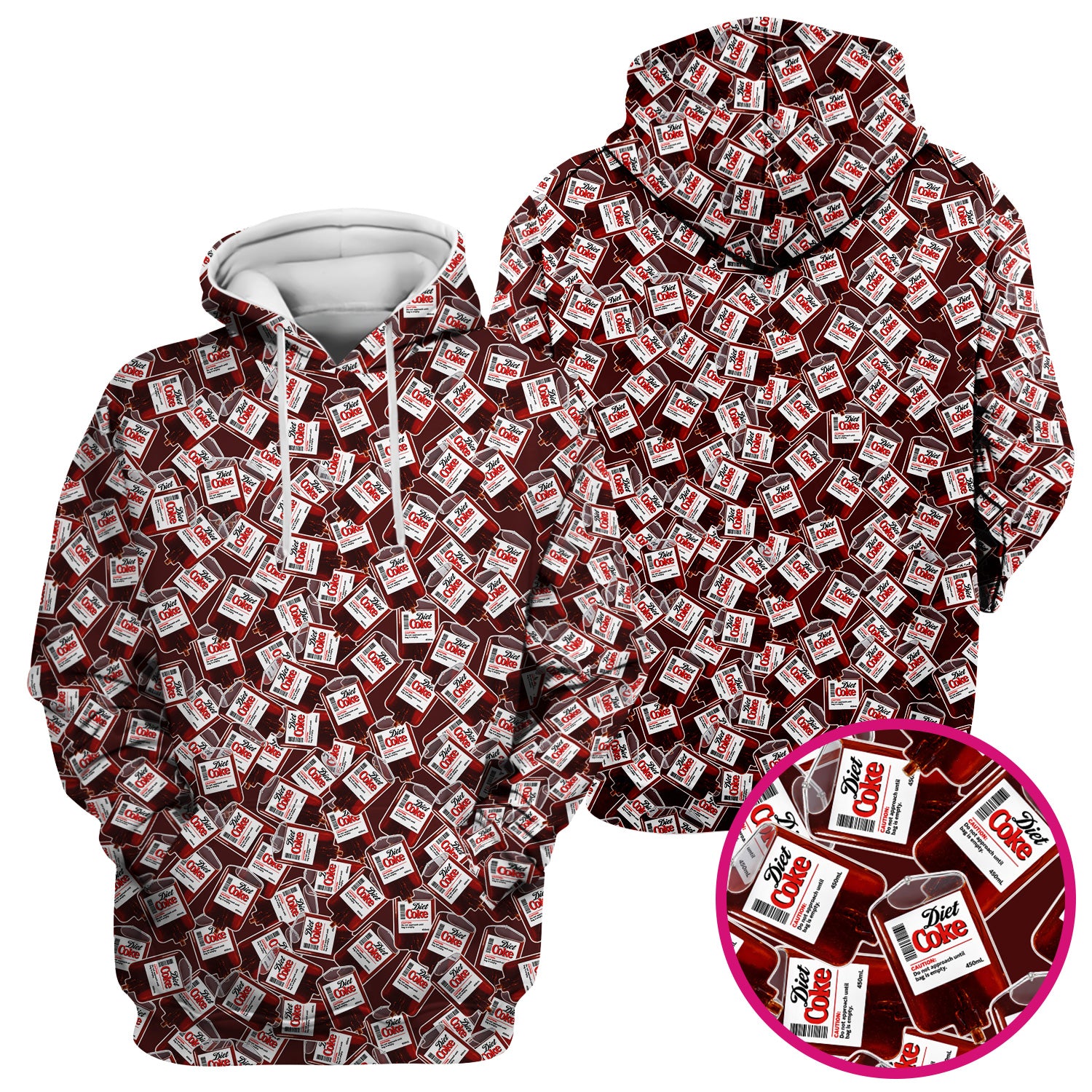 Vintage Soda Bottle Print V Neck Scrub Top for Nurses, Red Medical Uniform
