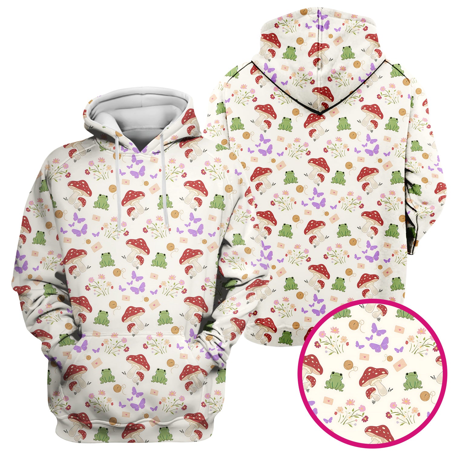 Adorable Nurse Frog and Mushroom Garden Print Scrub Top, Comfortable Scrubs for Nurses