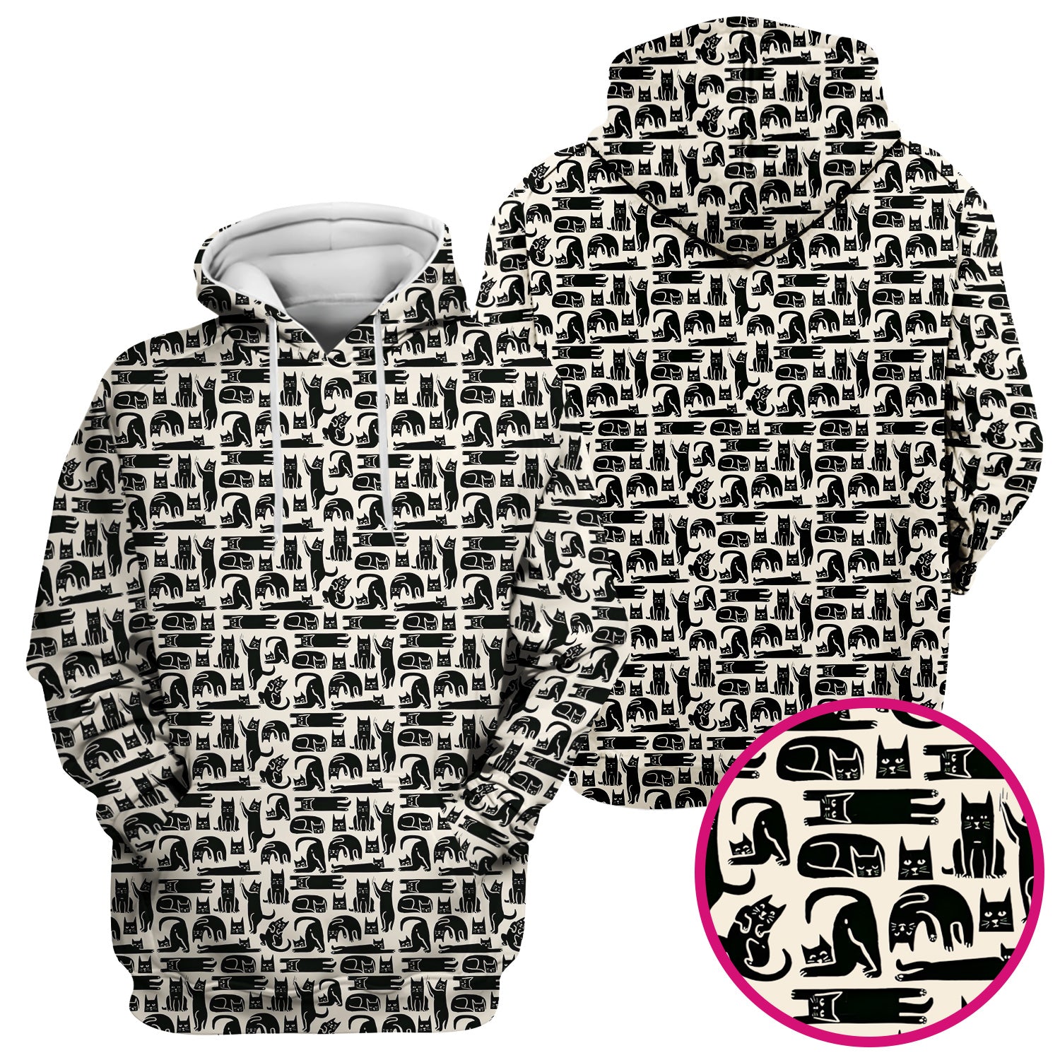 Cute Funny Cat Poses Print Scrub Top, Comfortable Scrubs for Nurses