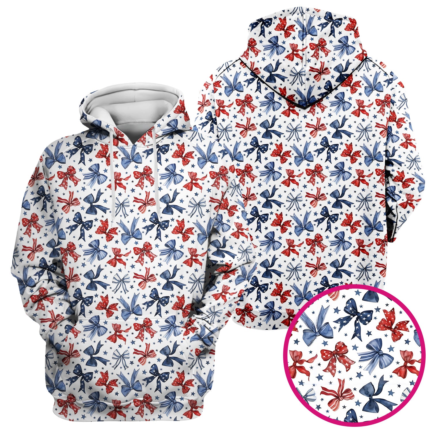 Patriotic Red Blue Ribbon Pattern Scrub Top, Comfortable Scrubs for Nurses