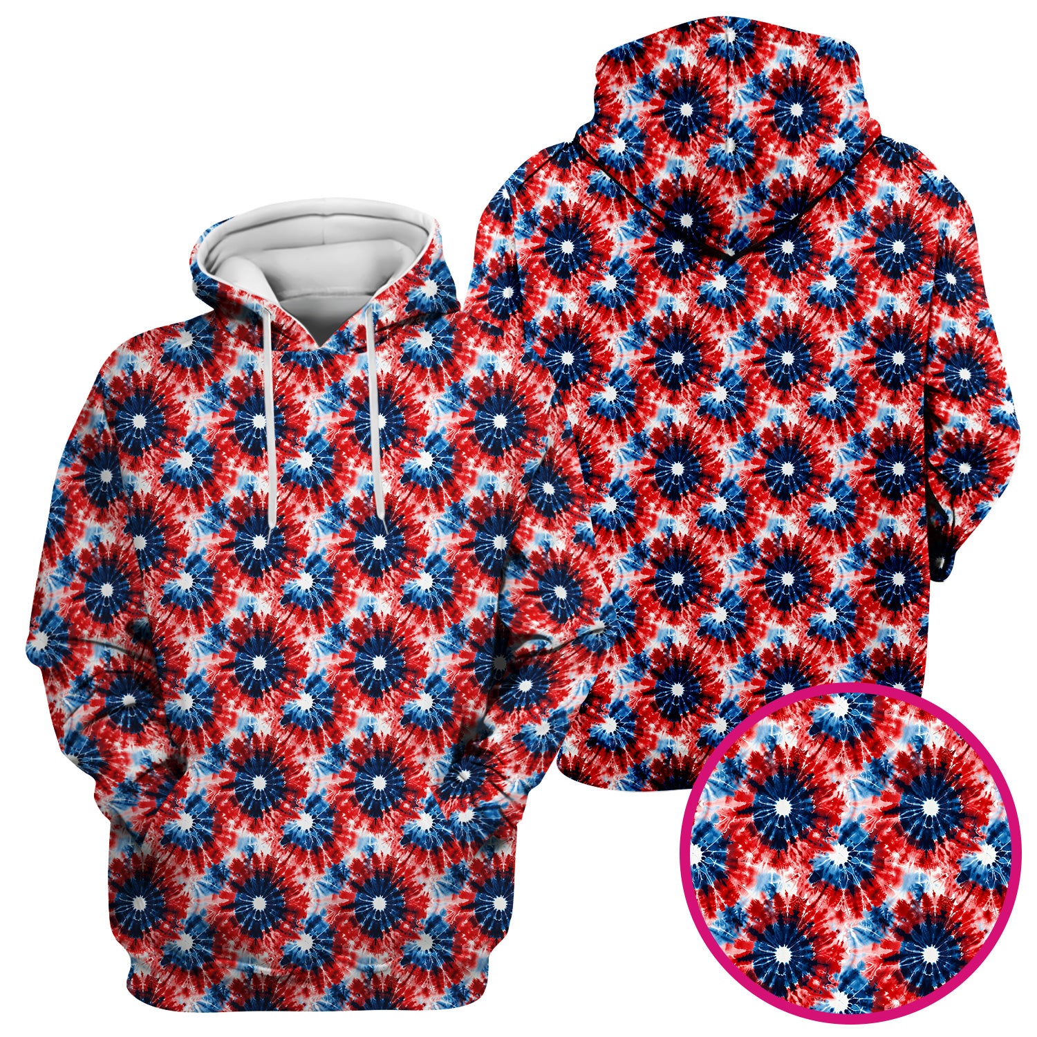 Festive Nurse Tie Dye Firework Burst Pattern Scrub Top, Breathable Fabrics Nursing Uniform