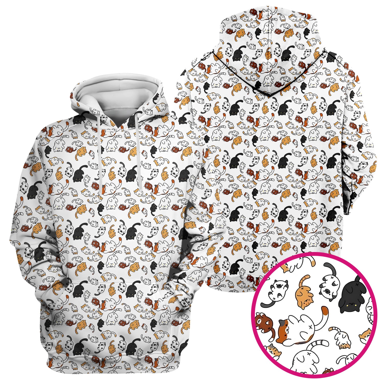 Funny Cat Scrub Top, Cute Cat Pattern Nurse Shirt For Women, Breathable Fabrics Nursing Uniform