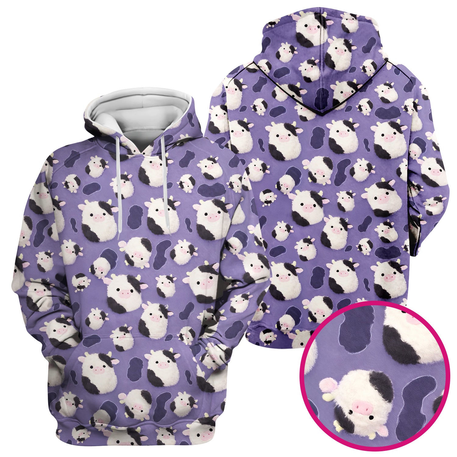 Cute Cartoon Pig Pattern Scrubs Top, Comfortable Scrubs for Nurses