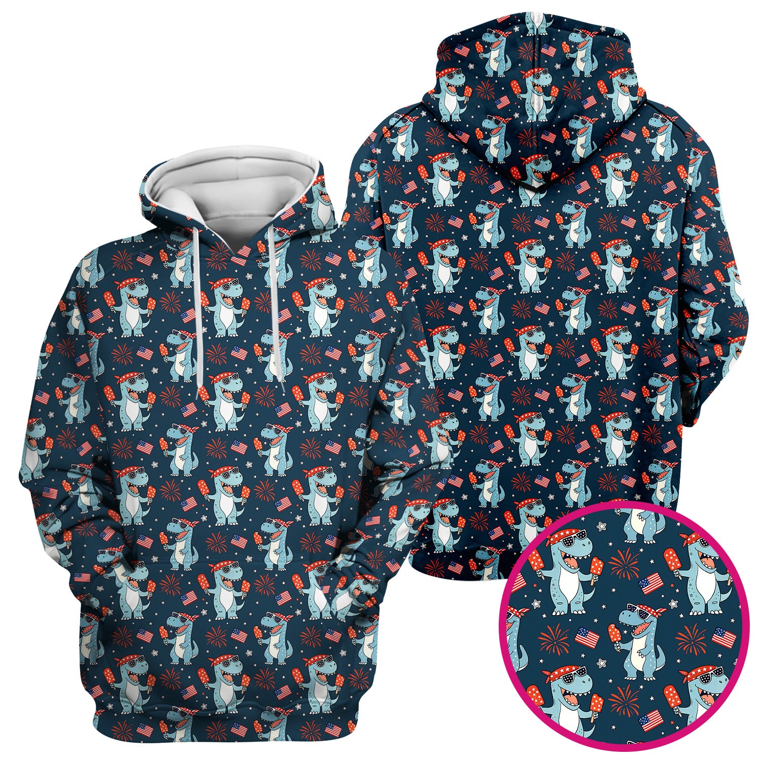 Dinosaur With Flag American Pattern Scrub Top, Comfortable Scrubs for Nurses