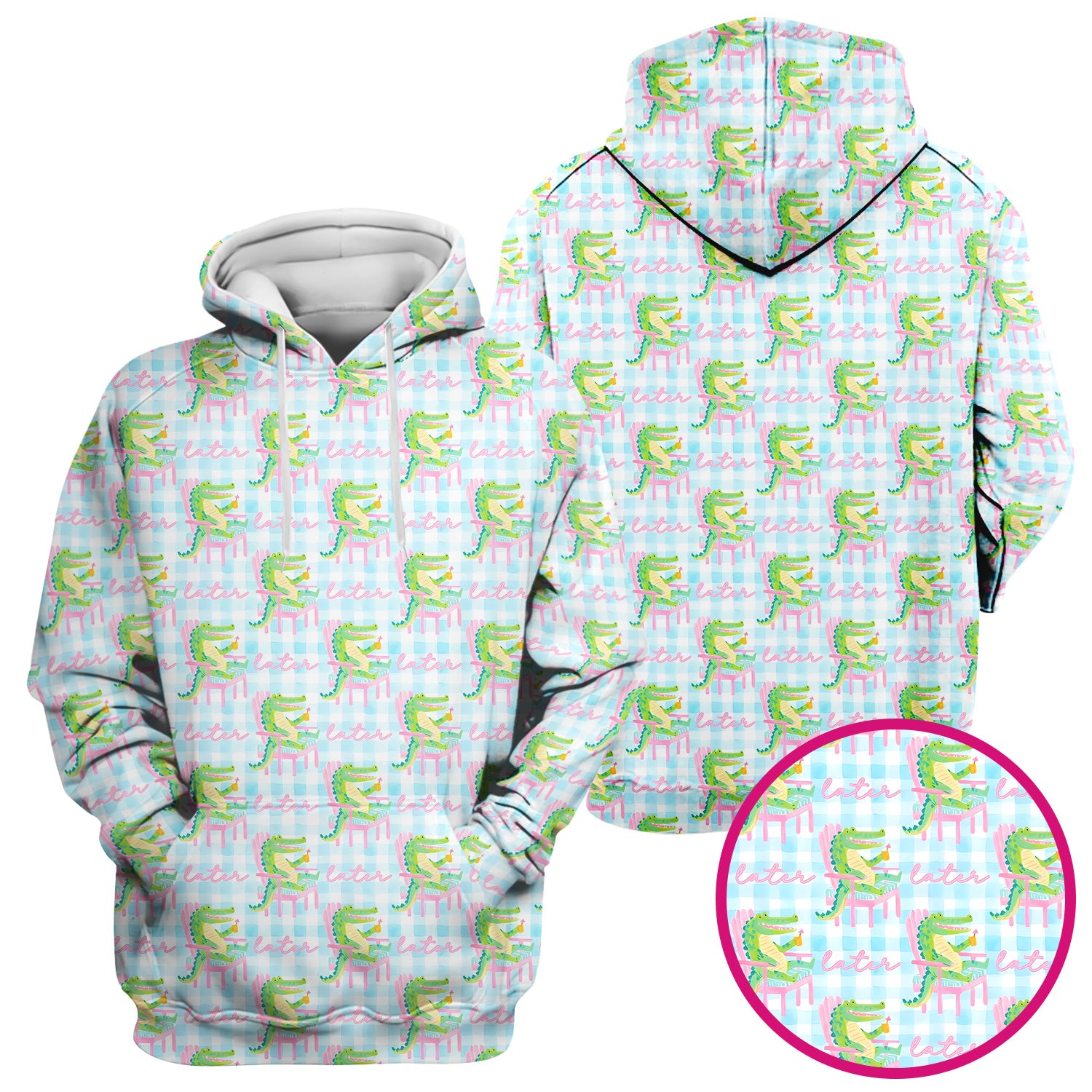 Funny Lazy Crocodile Later Pattern Scrub Top, Comfortable Scrubs for Nurses