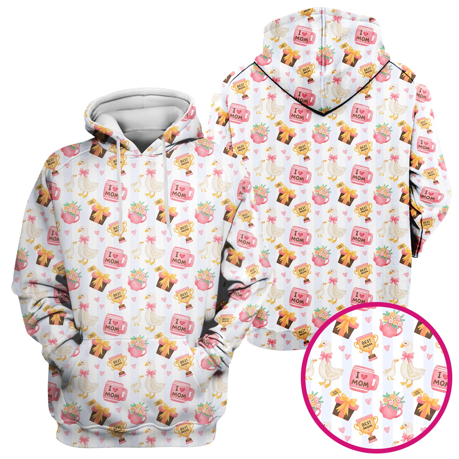 Sweet Nurse Mom Goose Gift Trophy Pattern Scrub Top, Comfortable Scrubs for Nurses