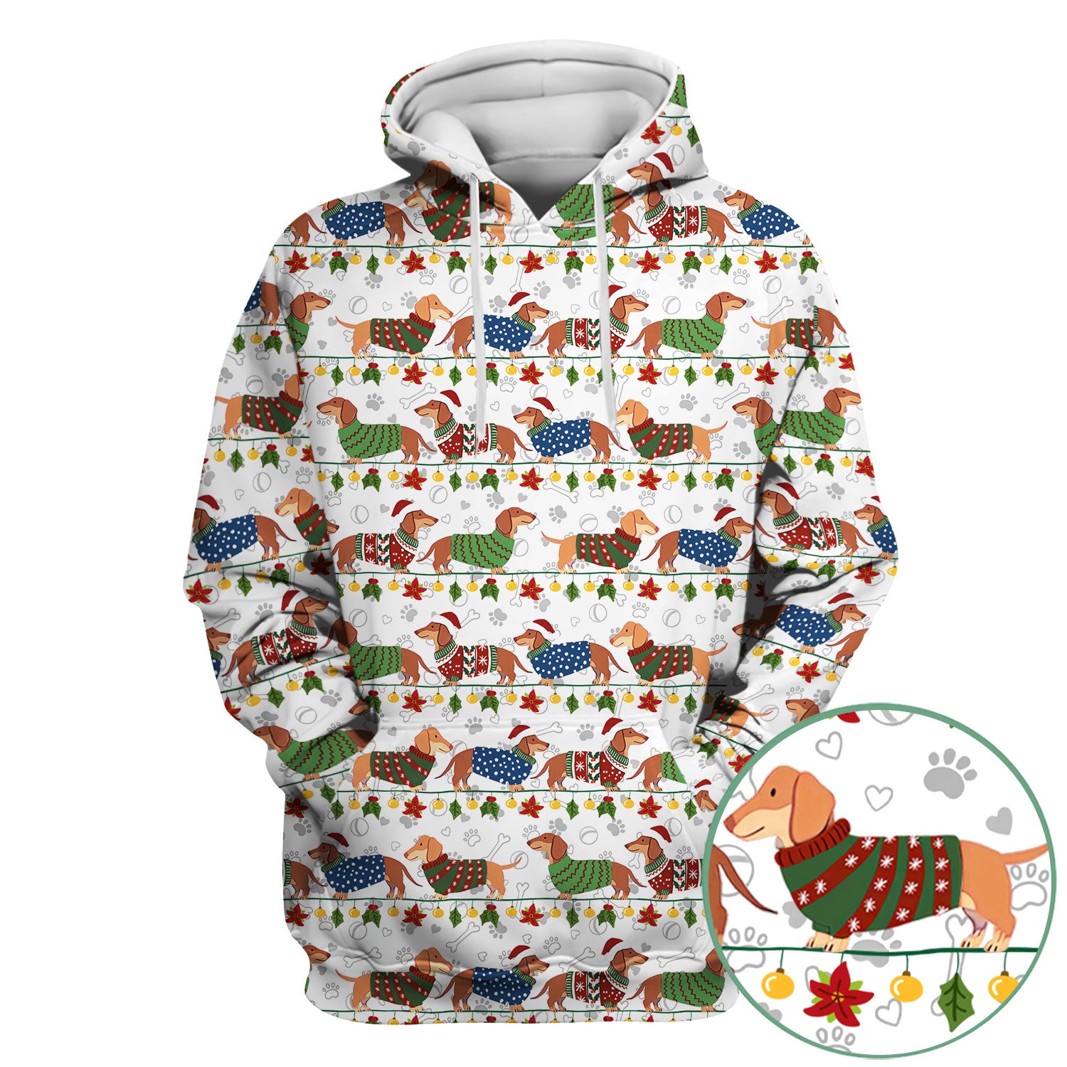 Holiday Wiener Dog Nurse Scrub Top - Festive Sausage Dog Christmas Medical Shirt for RN CNA LPN Women