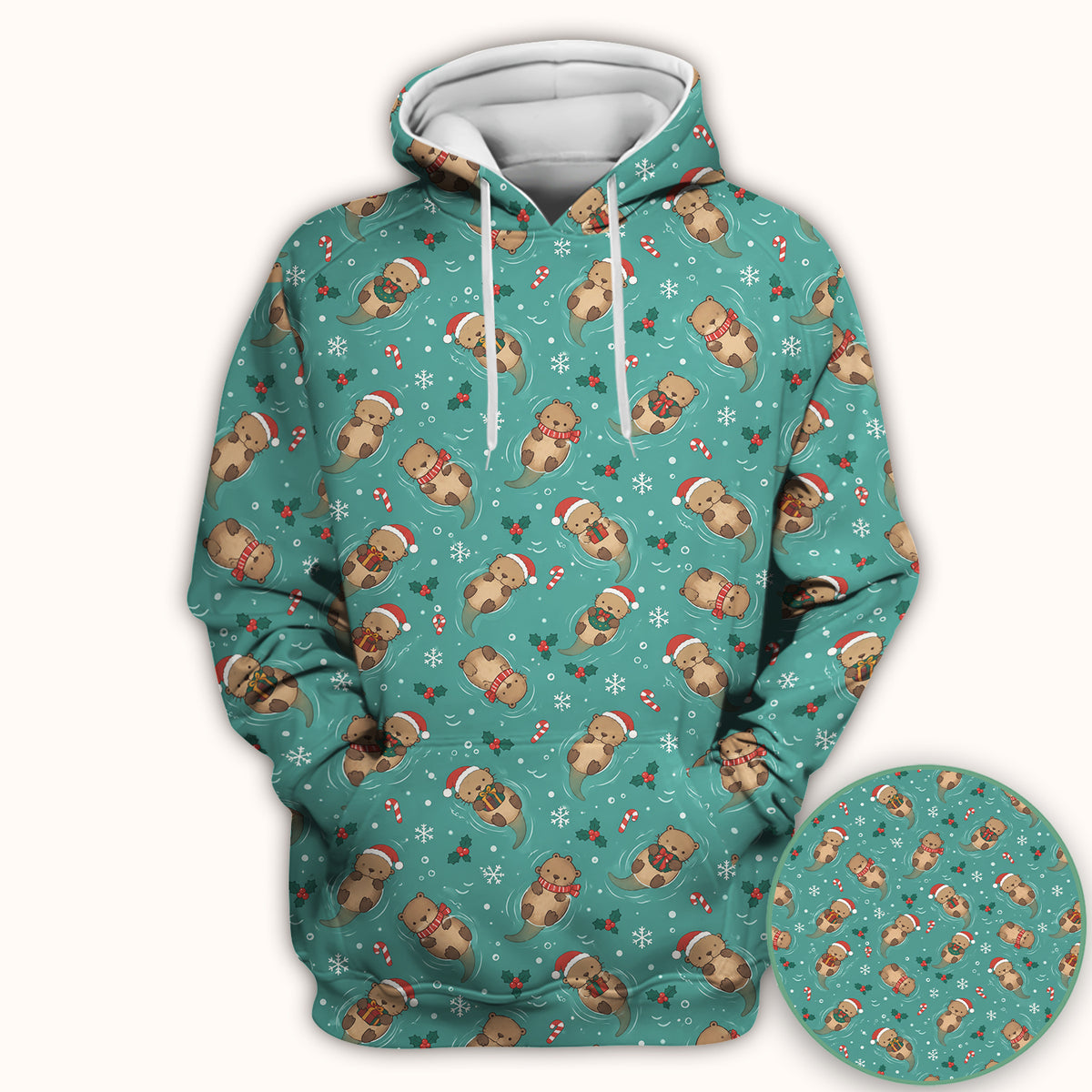 Christmas Sea Otters And Gifts Scrub Top, Comfortable Scrubs for Nurses