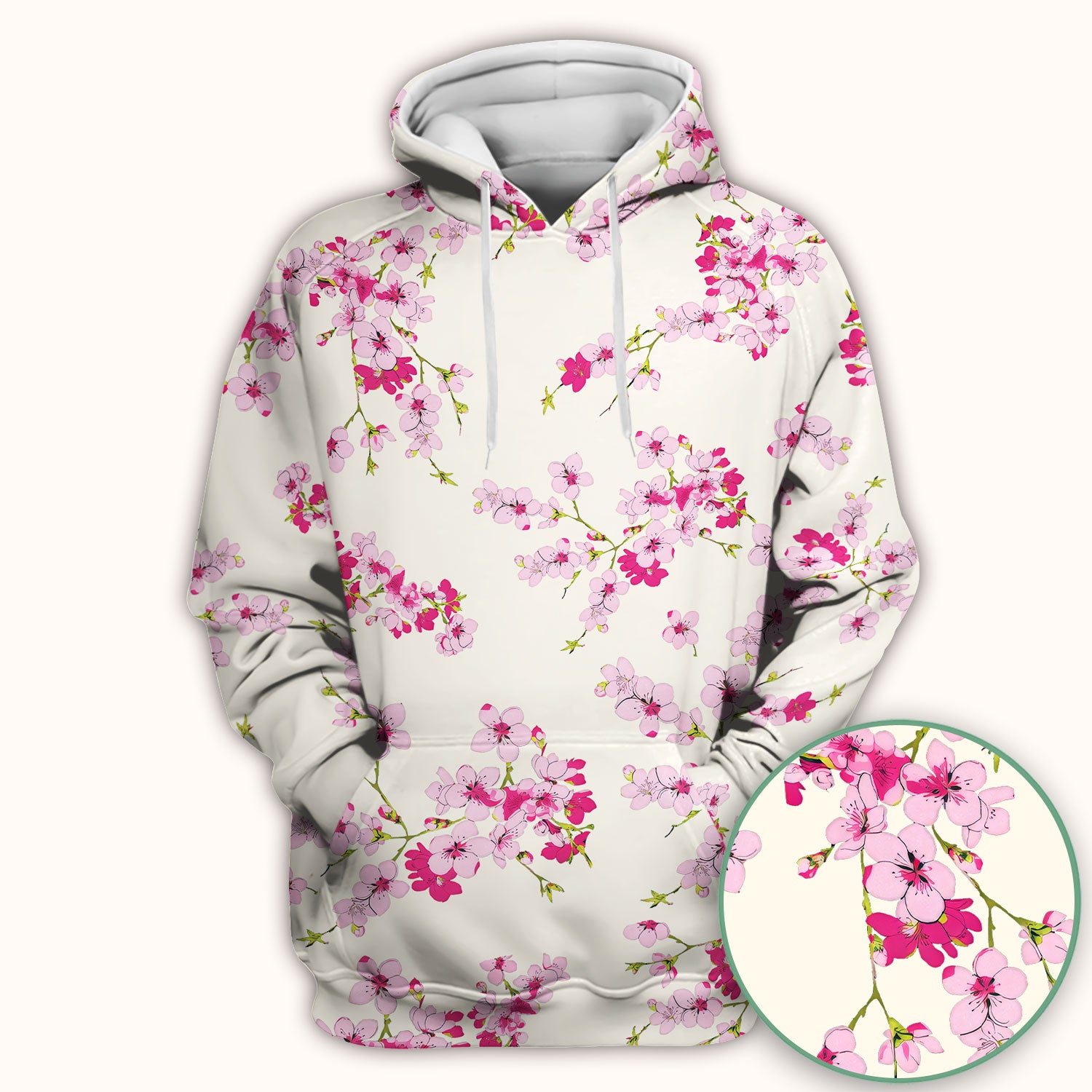 Elegant Cherry Blossom Floral Pattern Srubs, Comfortable Scrubs for Nurses
