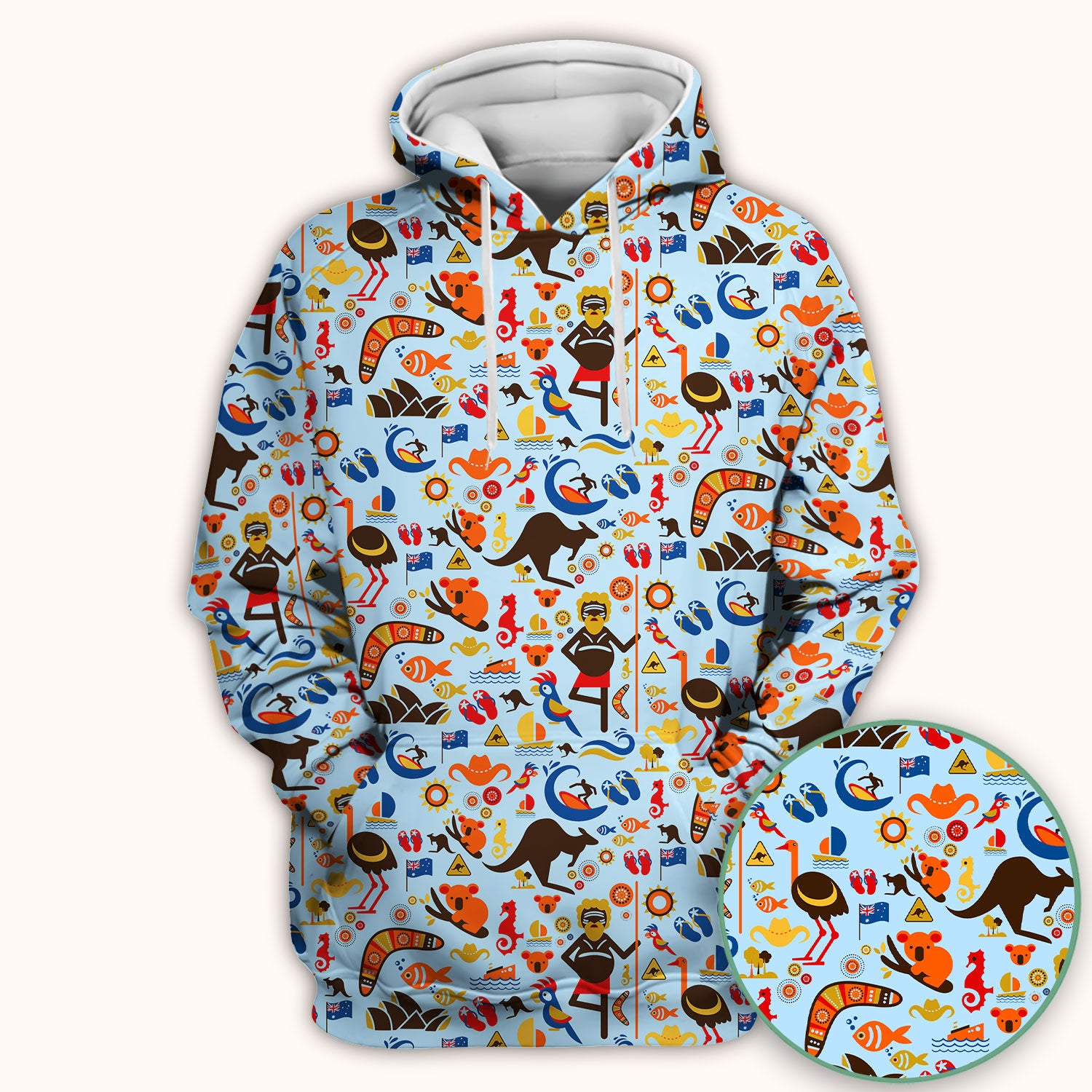 Indigenous Inspired Icon Scrub Top, Australia Culture Pattern Nurse Shirt, Comfortable Scrubs For Nursing