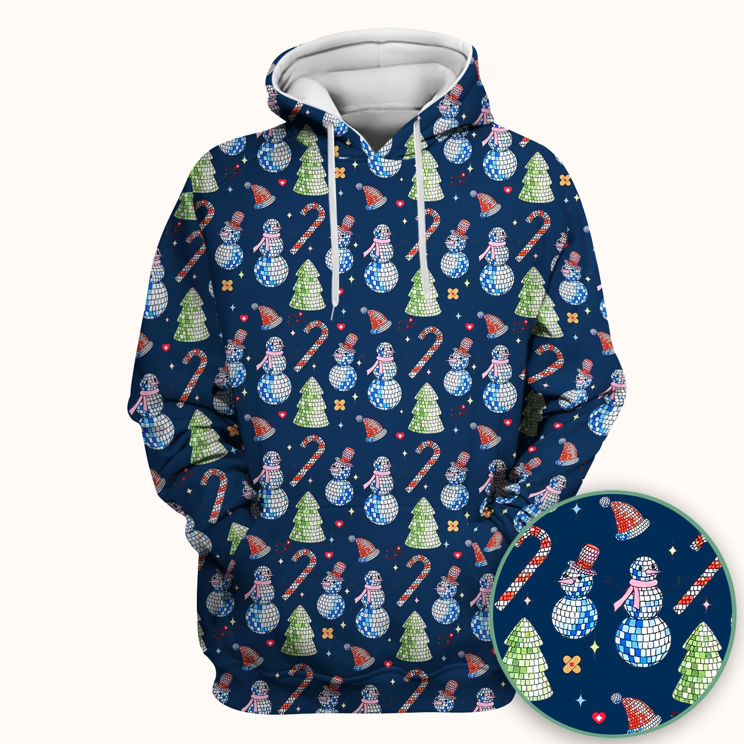 Funny Christmas Snowman Scrub Top for Women - Breathable Fabrics Med Uniform - Comfortable Scrubs for Nurses - Xmas Gift for Her