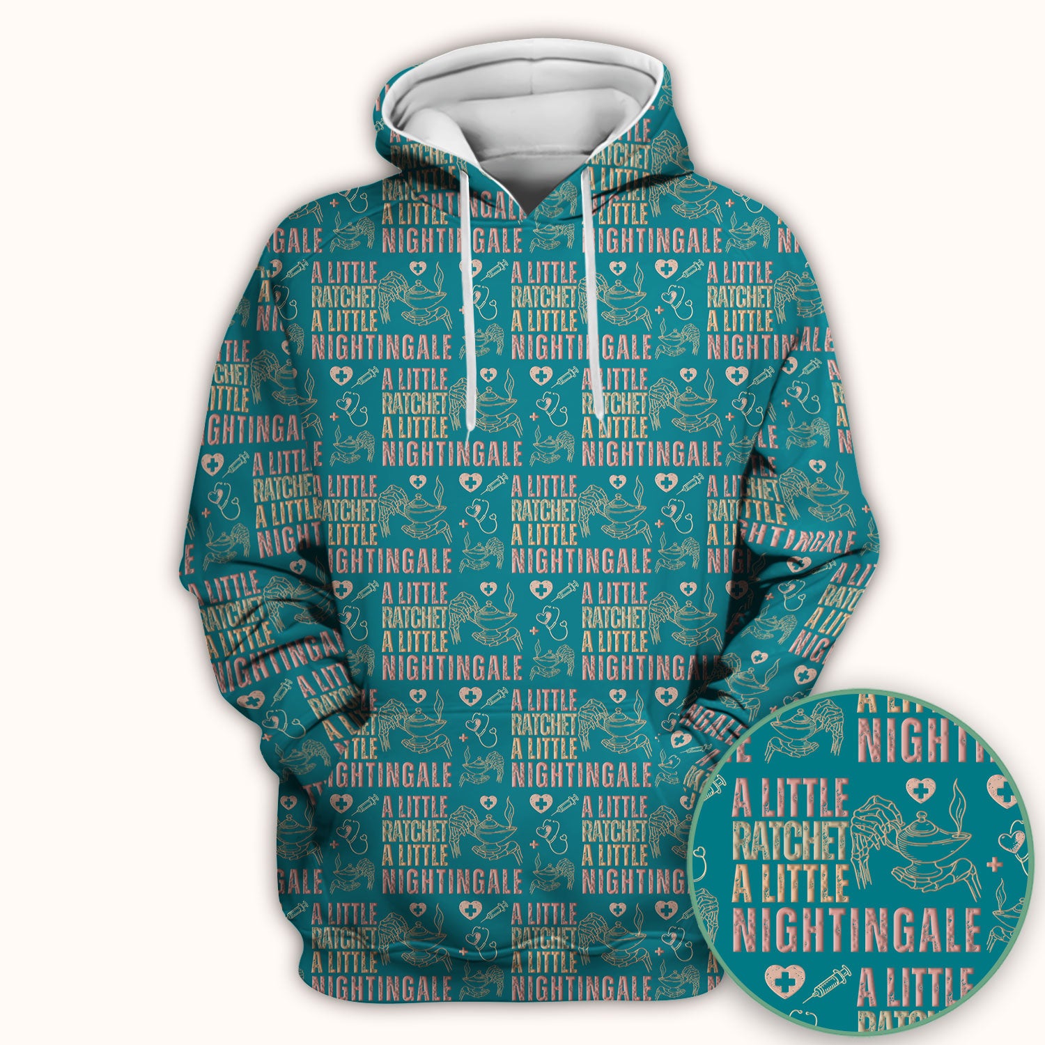A Little Ratchet A Little Nightingale Nurse Scrub Top, Breathable Fabrics Nursing Uniform
