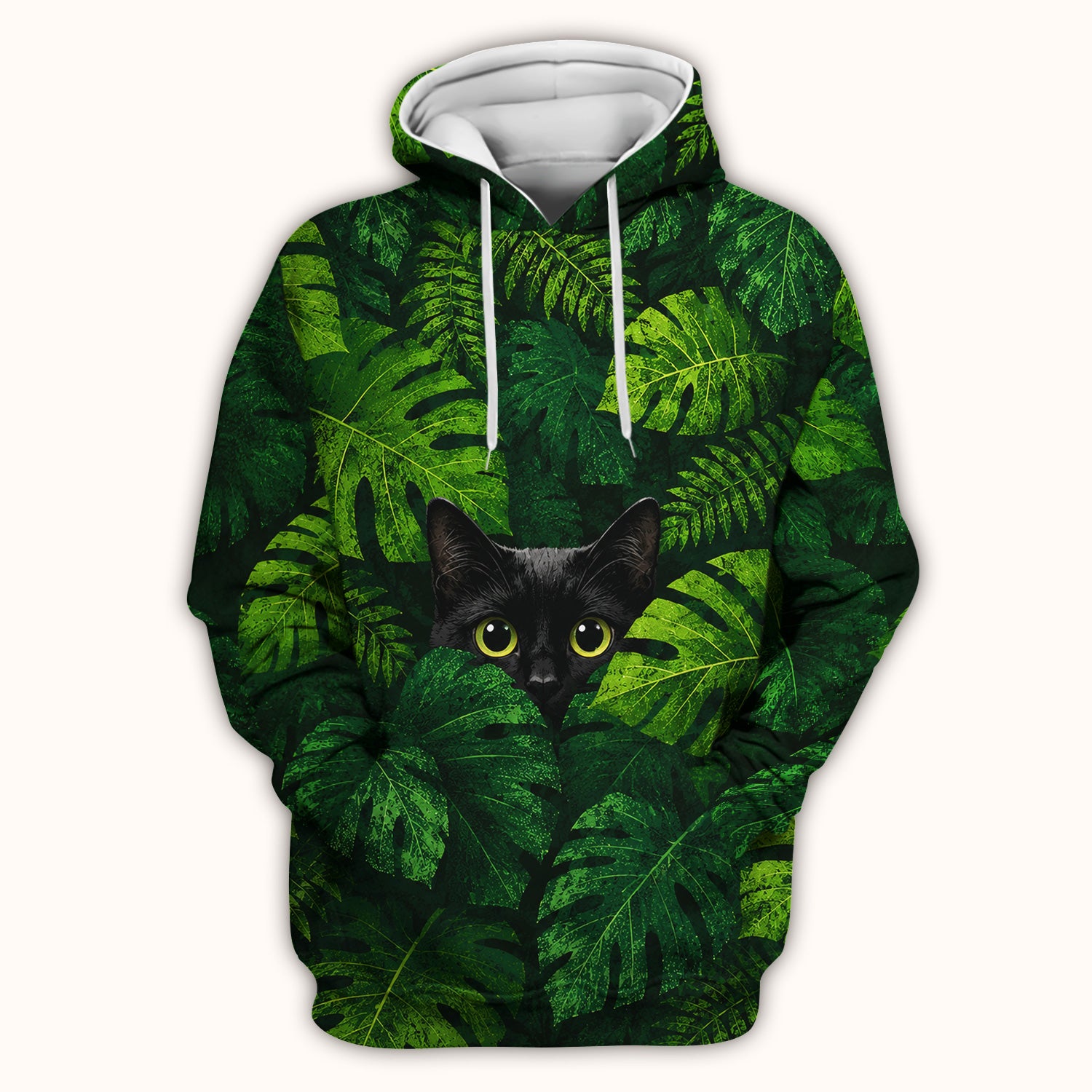 Cute Hidden Black Cat Pattern Scrub Top, Comfortable Scrubs for Nurses