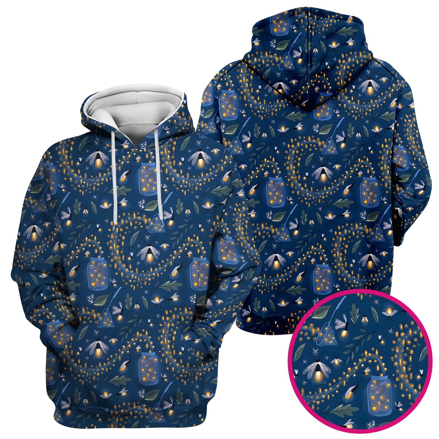 Cute Nurse Firefly Pattern Scrub Top, Comfortable Scrubs For Nurses