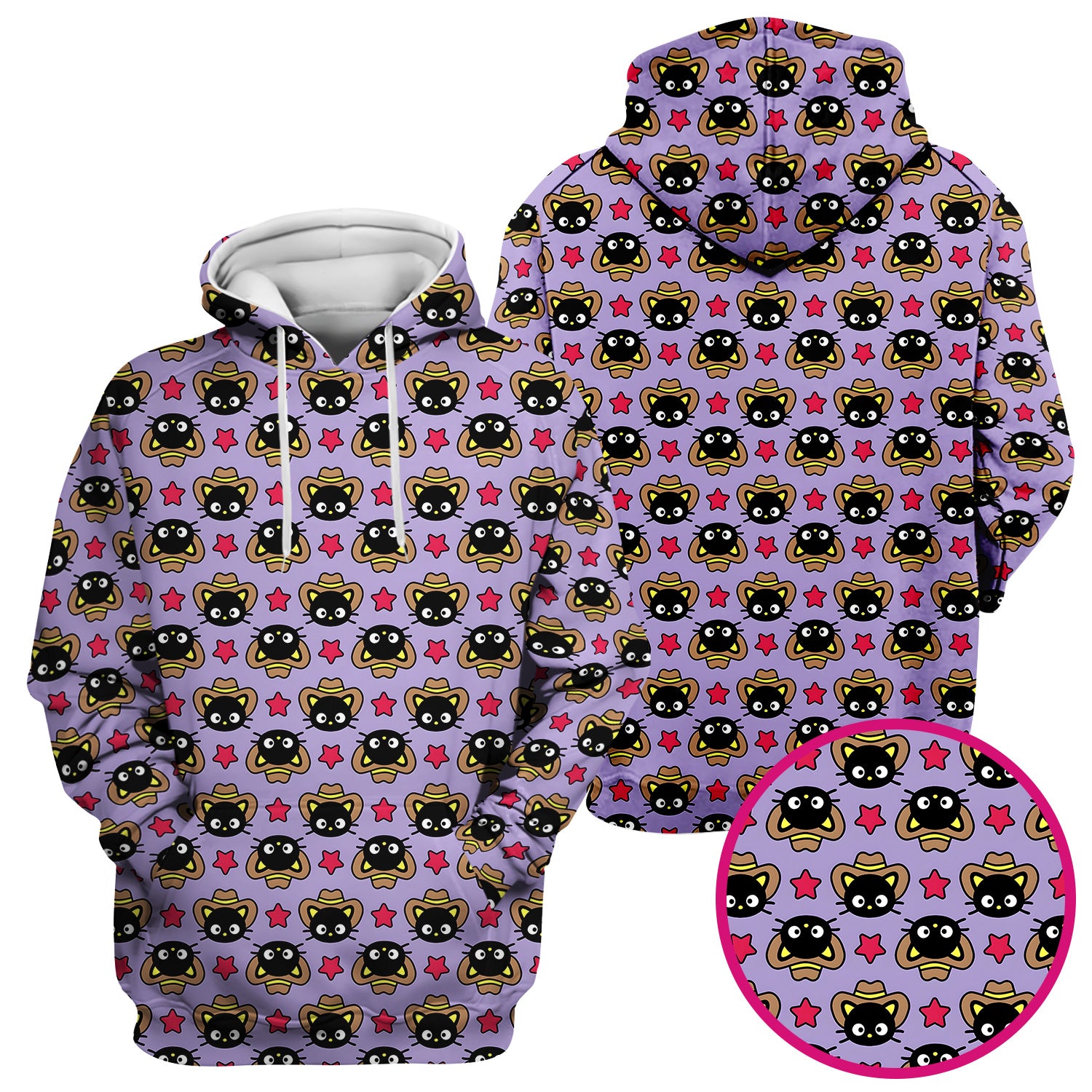 Cute Cartoon Cowboy Cat PatternScrub Top, Comfortable Scrubs for Nurses