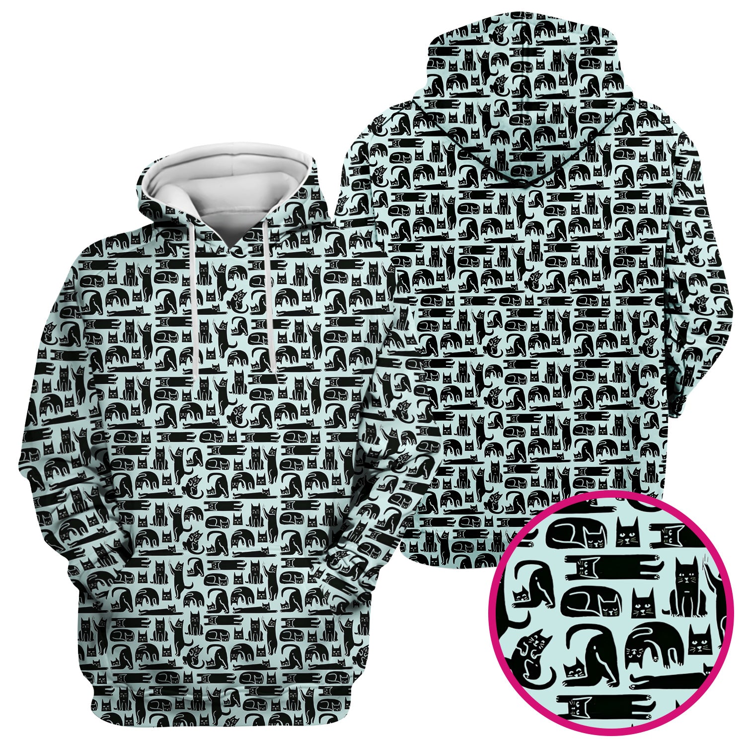Cute Funny Cat Poses Print Scrub Top, Comfortable Scrubs for Nurses