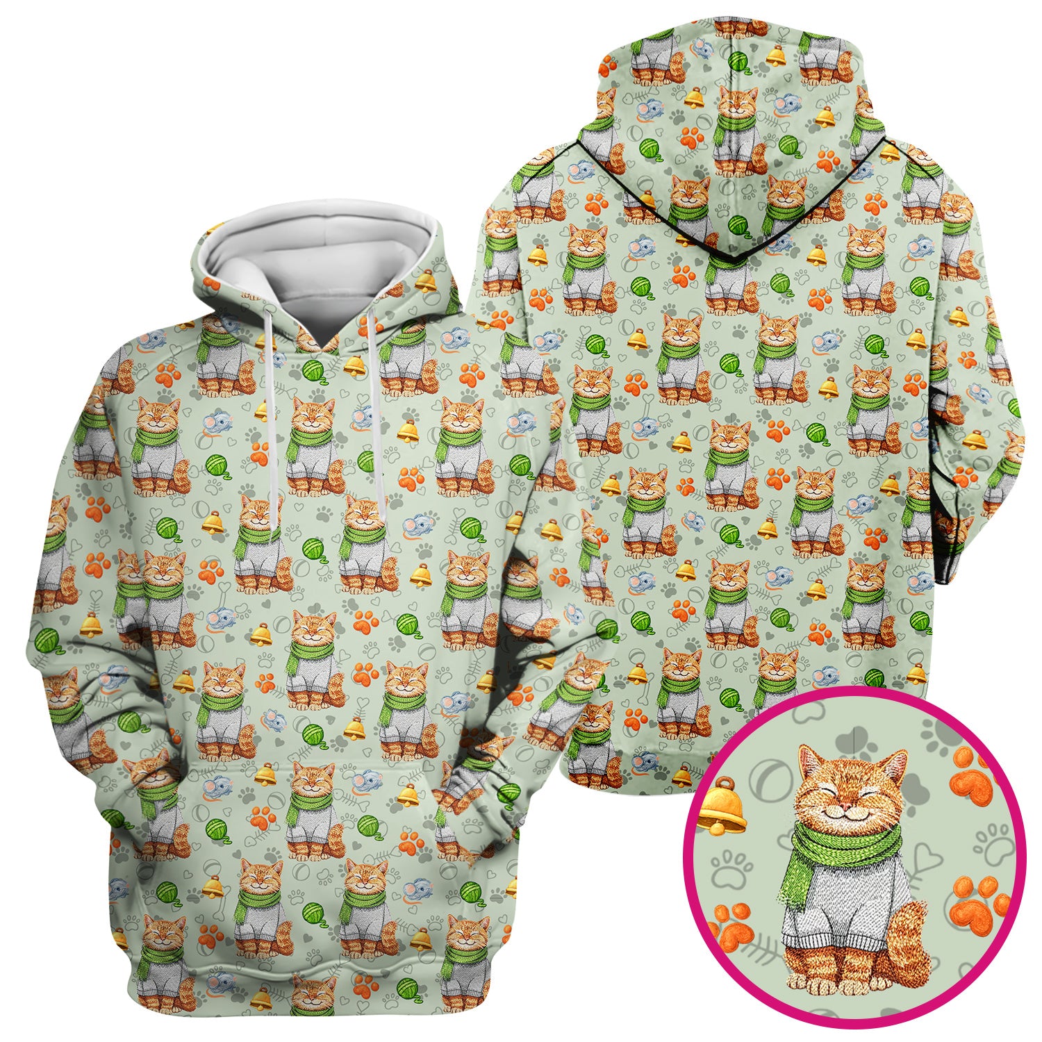 Adorable Cat Lover Nurse Scrub Top, Cute Cat Medical Pattern Shirt, Breathable Fabrics Nursing Uniform