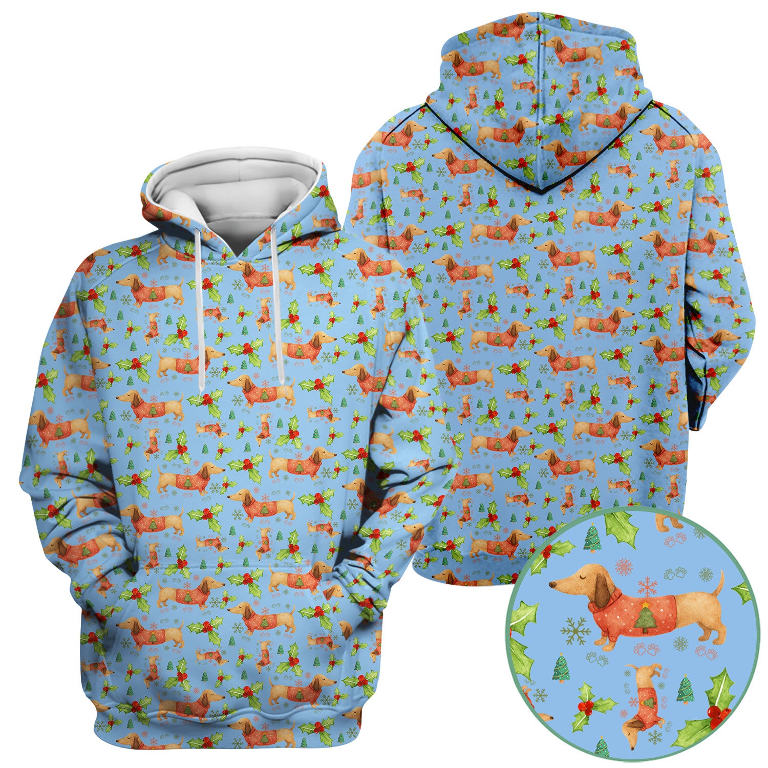 Cute Dachshund Christmas Scrub - Funny Sausage Dog Wiener Puppy Holiday Nurse Shirt - Xmas Medical Uniform Gift for RN CNA LPN