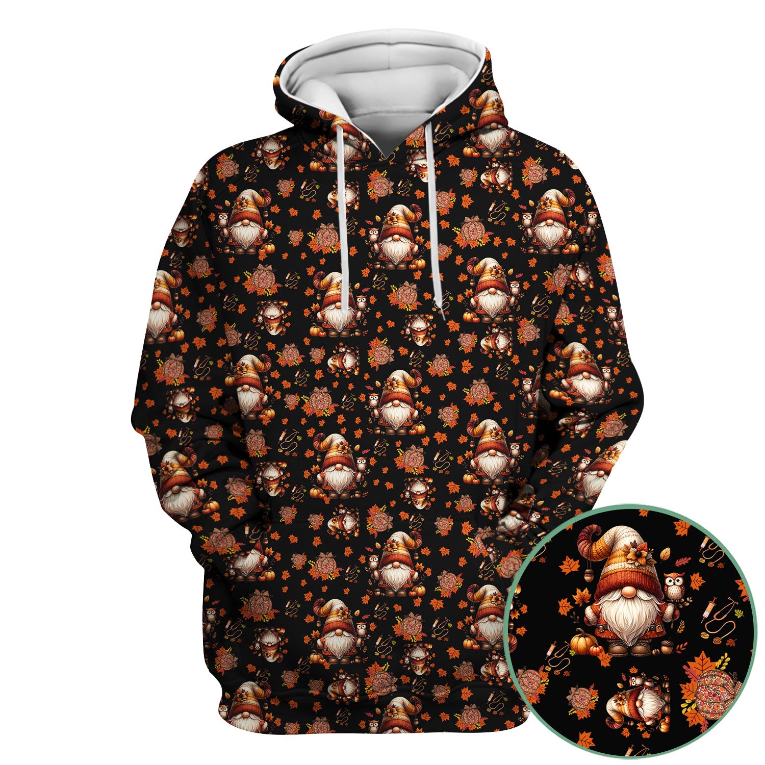 Autumn Leaves Pumpkin Scrubs for Women - Comfortable Scrubs for Nurses - Breathable Fabrics Nursing Uniform