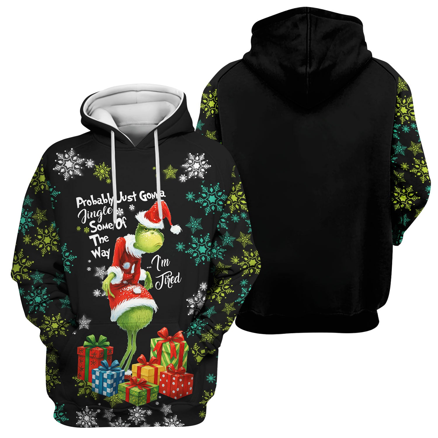Tired Grinch Christmas Scrub Top - Funny Holiday Medical Uniform for Women - Xmas Gift for RN LPN CNA