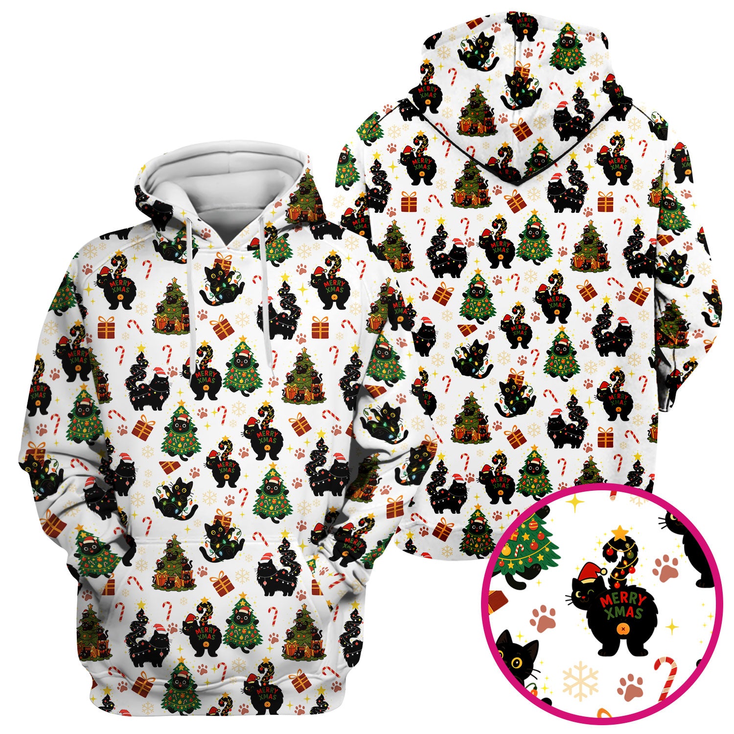 Funny Cat Print Nurse Scrub Top - Christmas Medical Shirt for Women & Men - Cute Holiday Gift Idea for RN CNA Doctor Scrubs