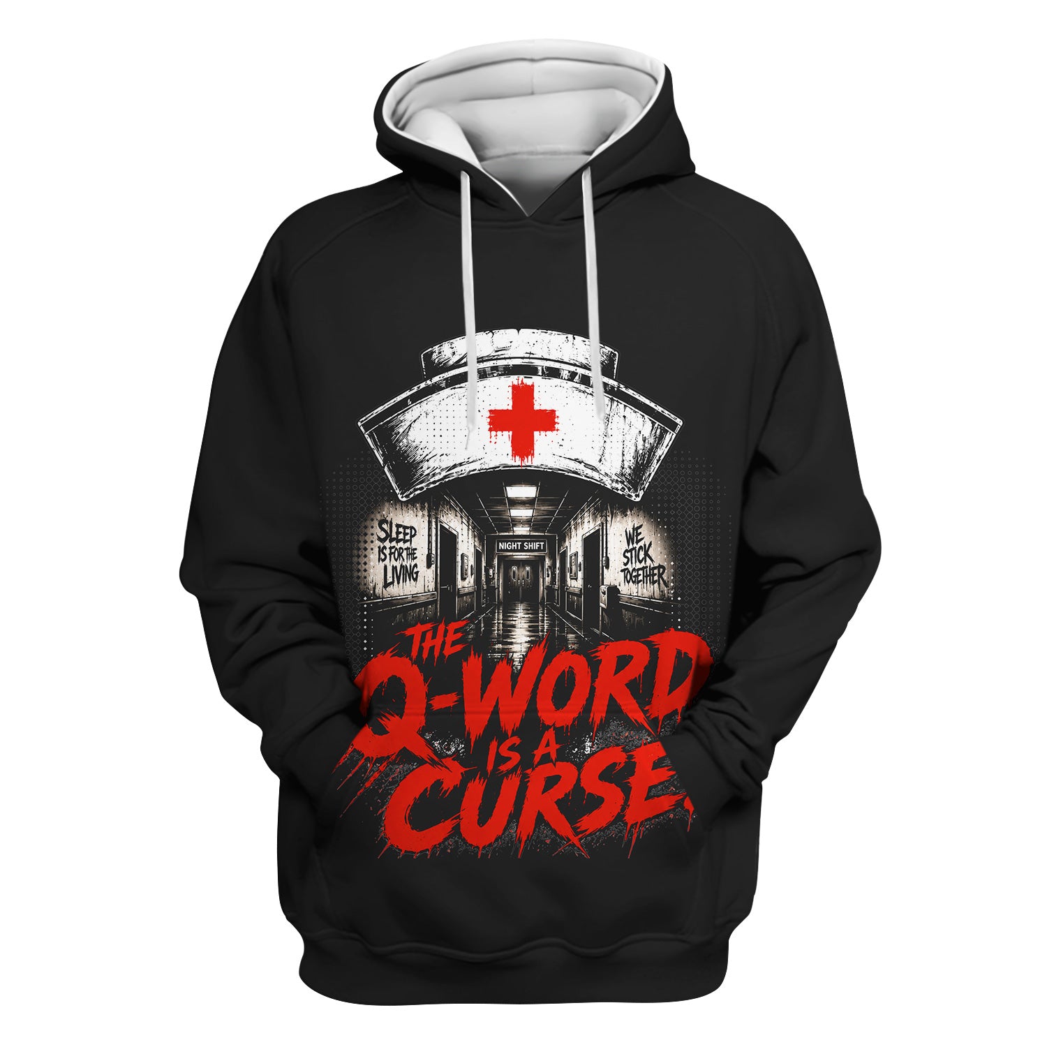 Funny Q-Word Is A Curse T-Shirt, Emergency Room Nurse Tee for ER Nurses