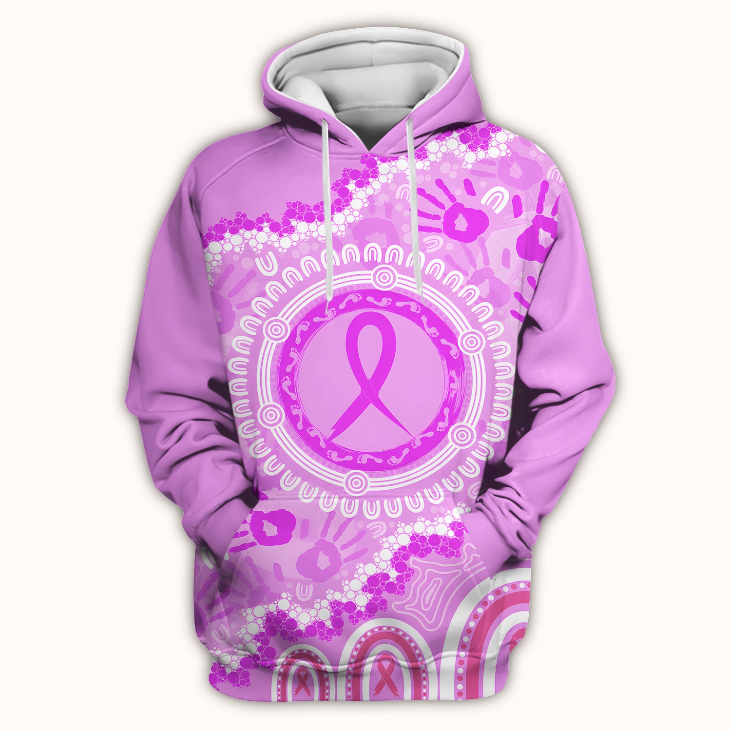 Meaningful Pink Ribbon Scrub Top, Comfortable Scrubs for Nurses