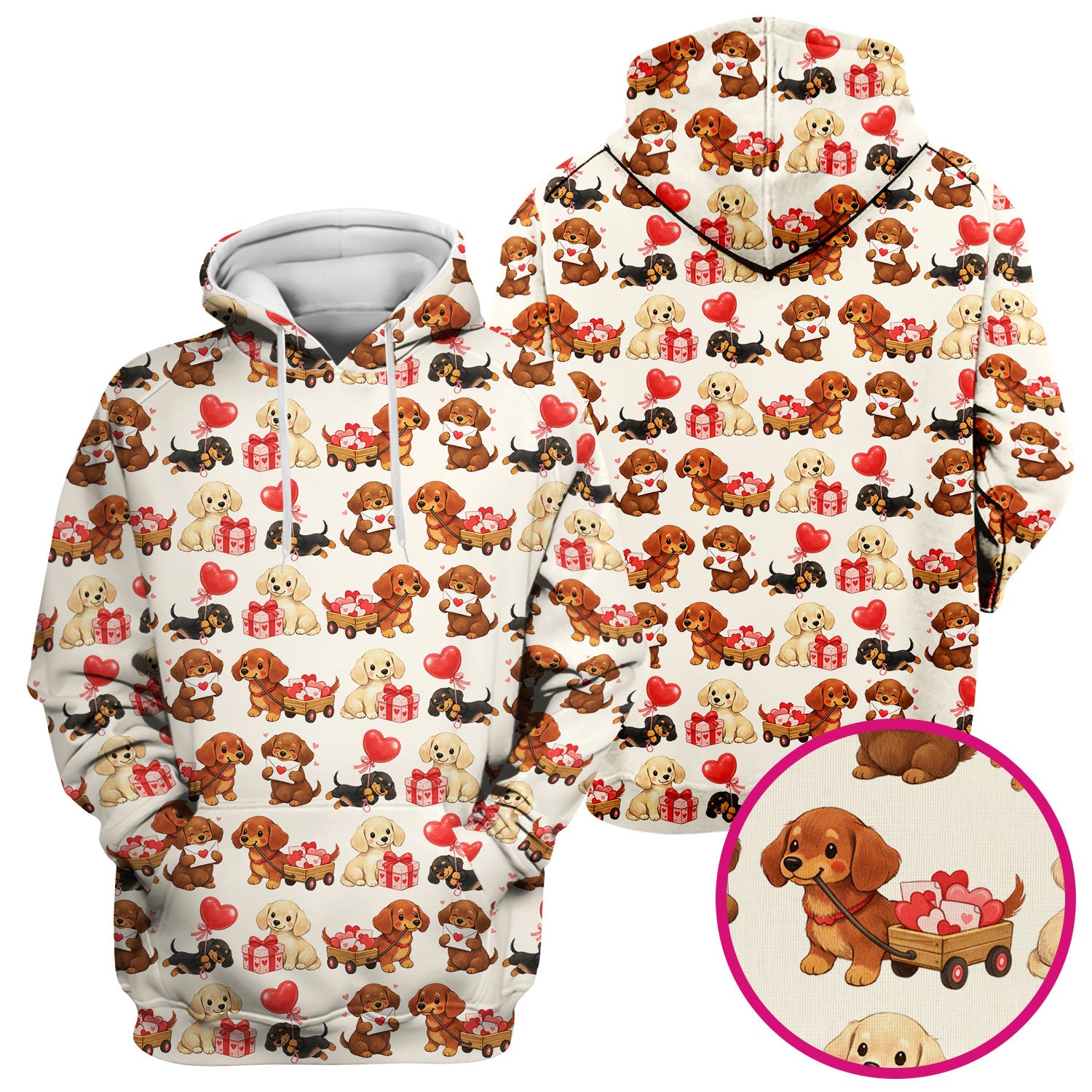 Cute Dachshund Nurse Scrub Top For Nurses, Wiener Dog Pattern Nurse Shirt, Breathable Fabrics Nursing Uniform