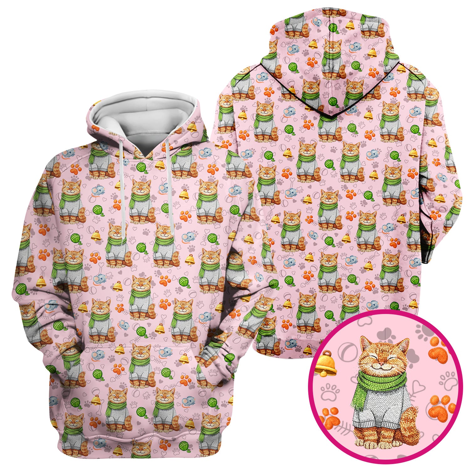 Adorable Cat Lover Nurse Scrub Top, Cute Cat Medical Pattern Shirt, Breathable Fabrics Nursing Uniform