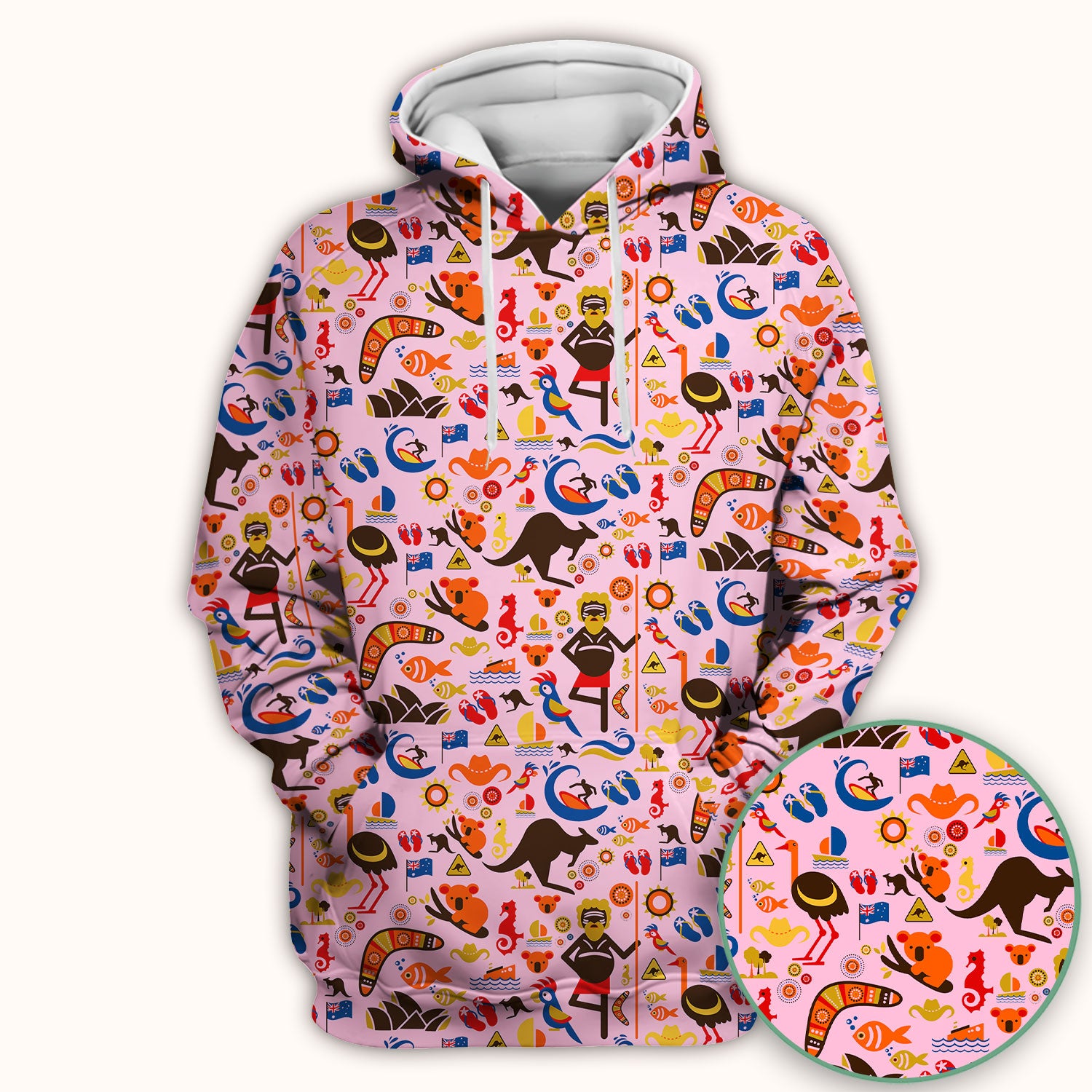 Indigenous Inspired Icon Scrub Top, Australia Culture Pattern Nurse Shirt, Comfortable Scrubs For Nursing