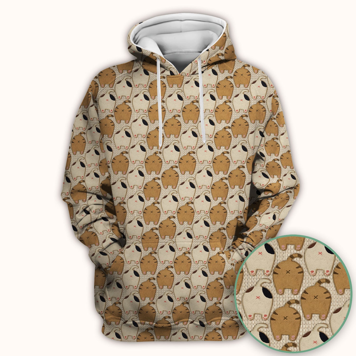Cute Cat Nurse Scrub Top, Cozy Minimal Animal Pattern Medical Shirt, Breathable Fabrics Nursing Uniform