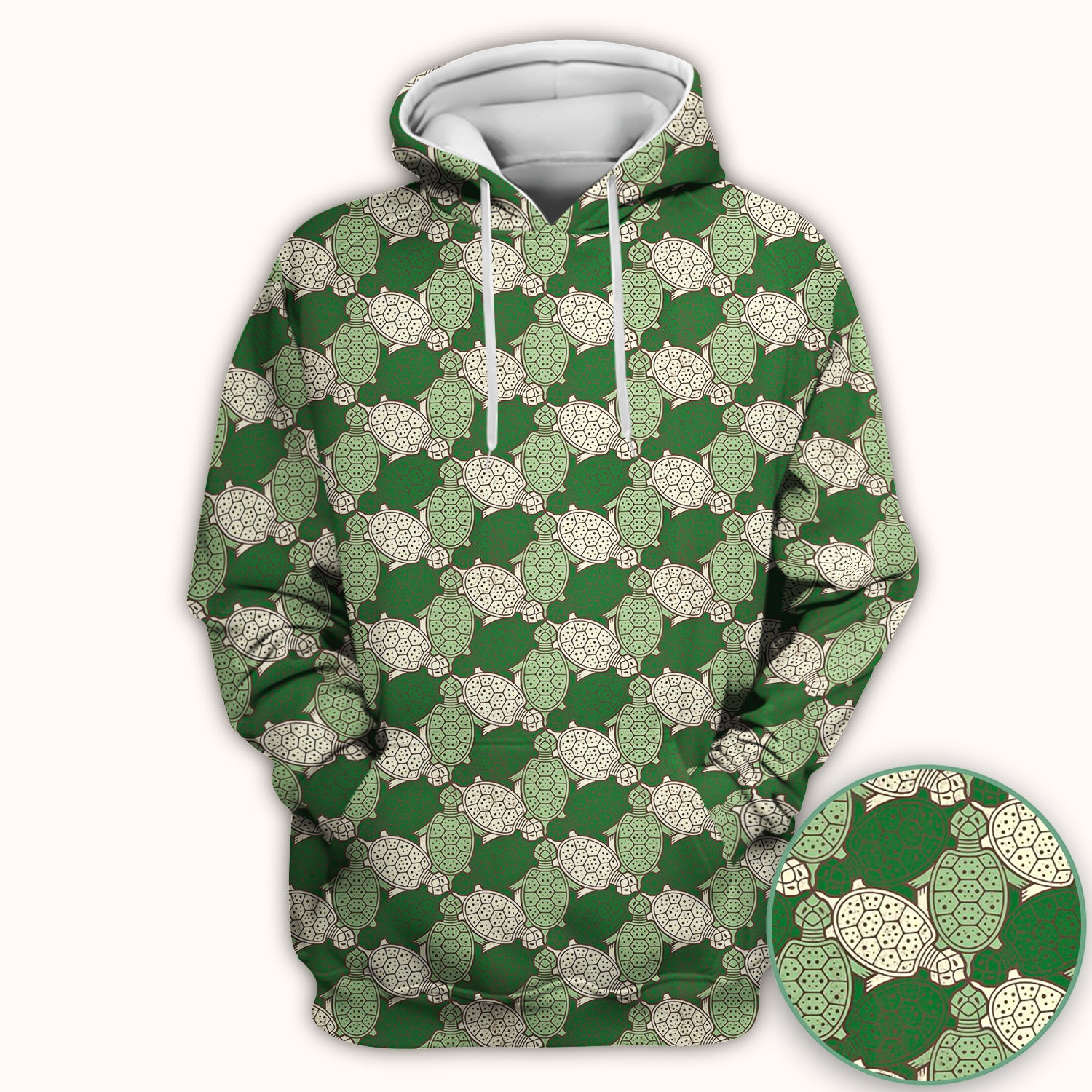 Green Sea Turtle Shell Pattern Scrub Top, Comfortable Scrubs for Nurses