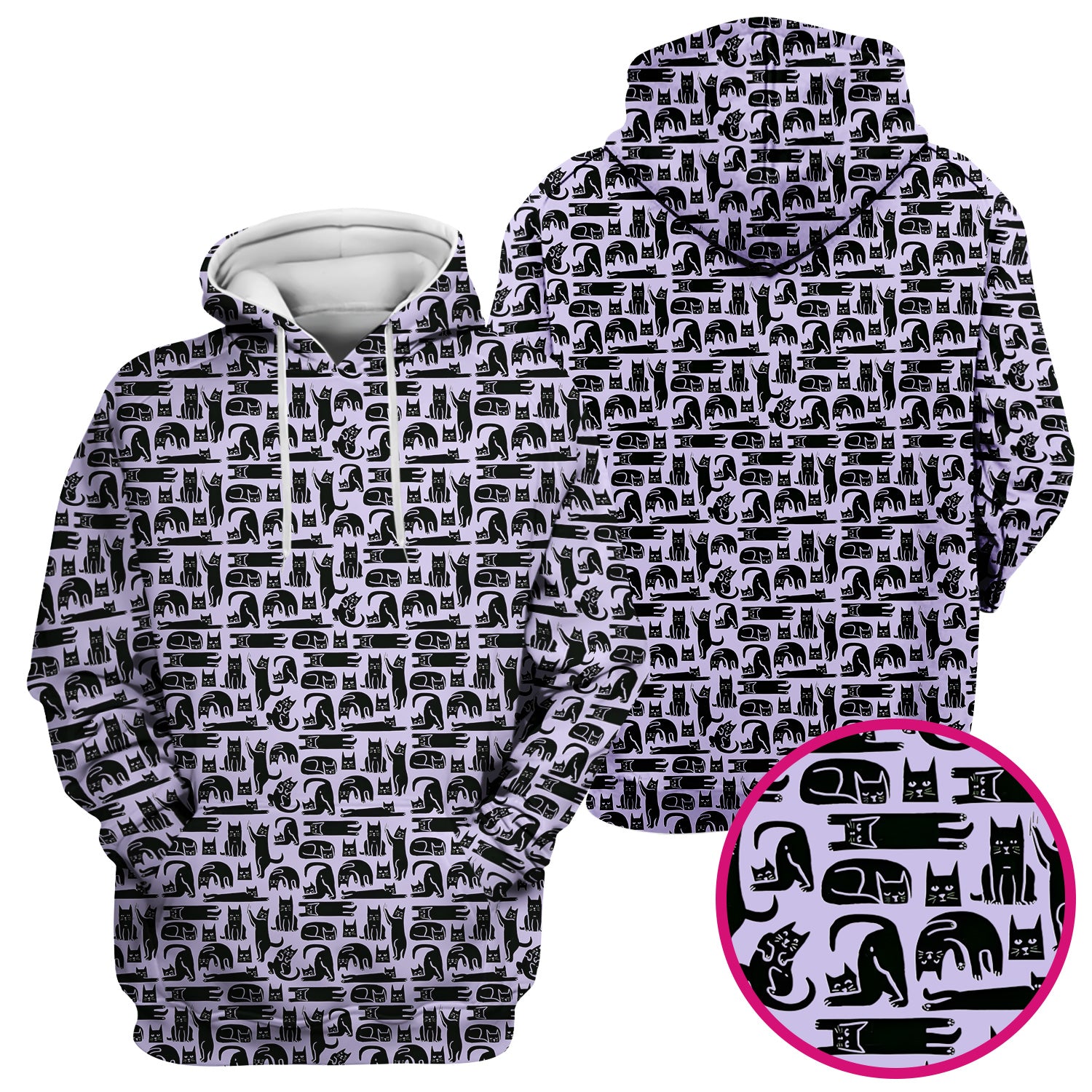 Cute Funny Cat Poses Print Scrub Top, Comfortable Scrubs for Nurses