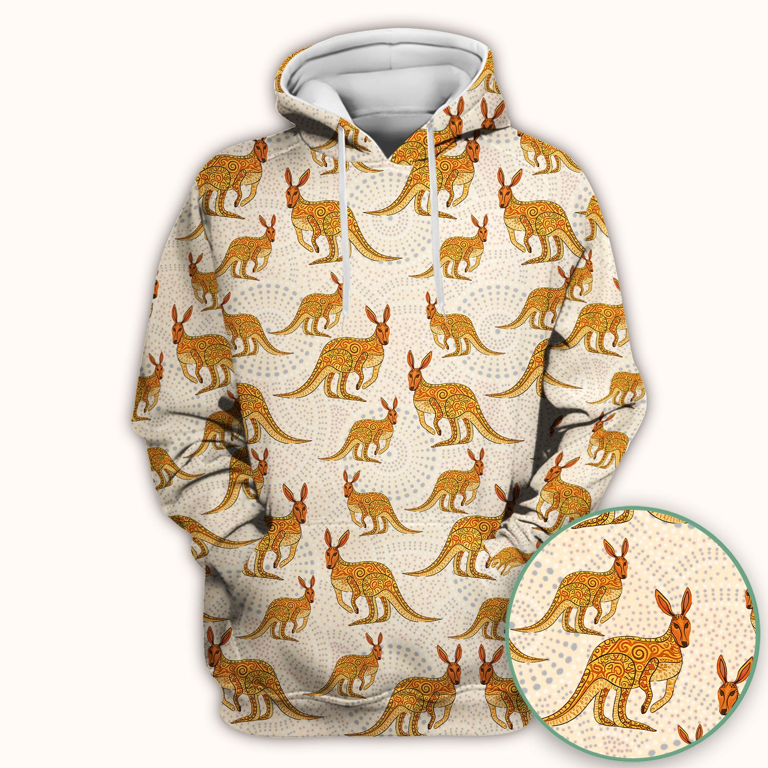 Australian Kangaroo Dot Art Inspired Medical Scrub Top - Women Uniform