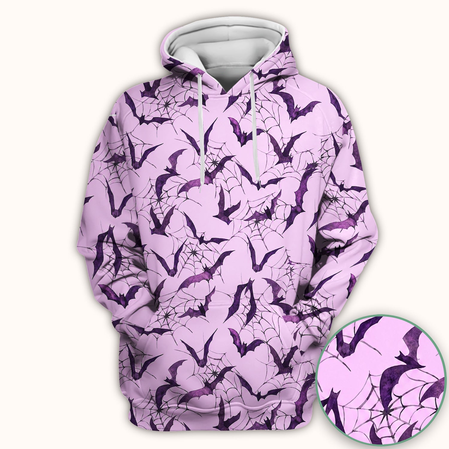 Halloween Bat with Spider Web Scrub Top, Comfortable Scrubs for Nurses
