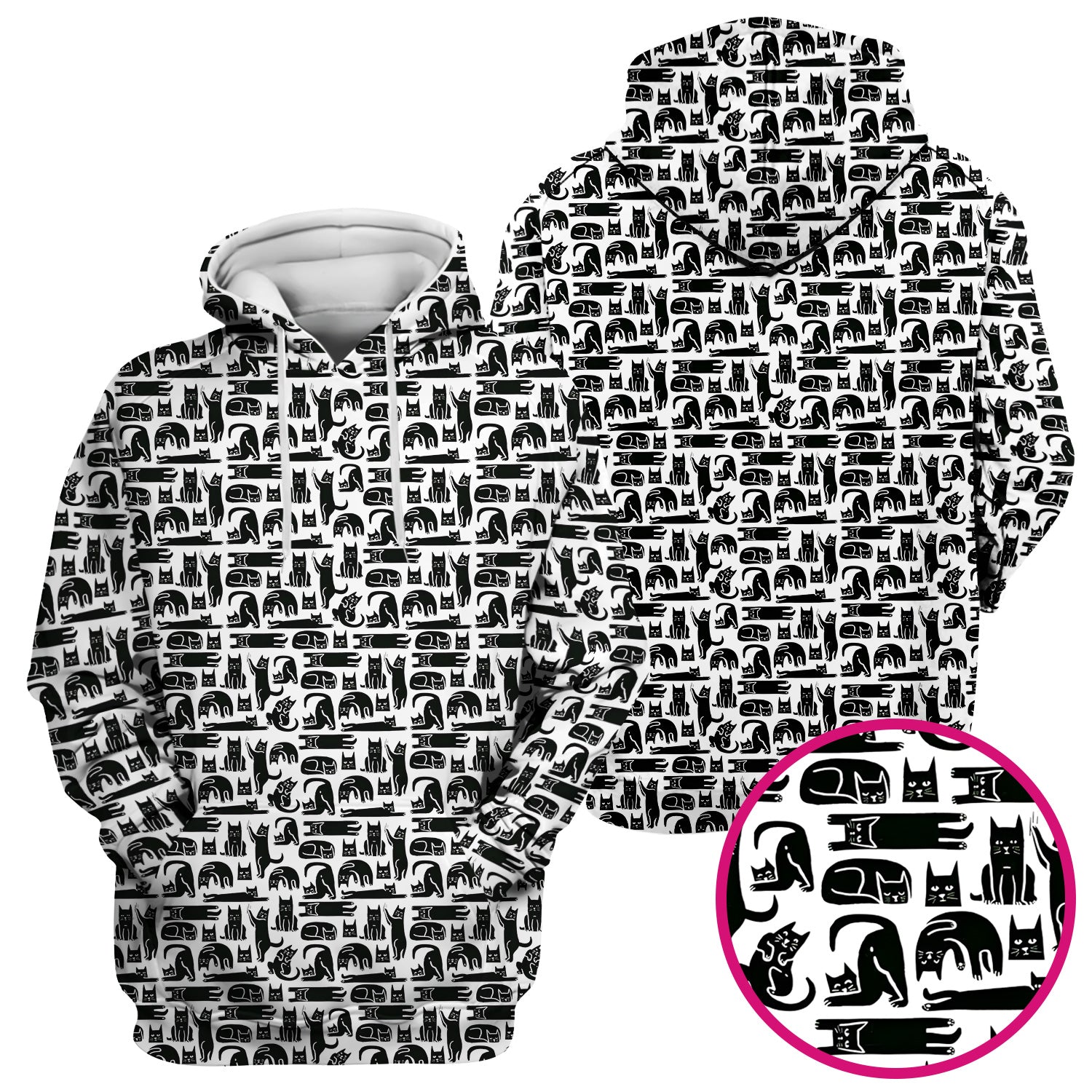 Cute Funny Cat Poses Print Scrub Top, Comfortable Scrubs for Nurses