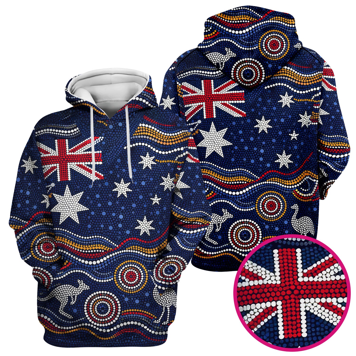 Australian Aboriginal Art Pattern Nurse Scrub Top, Kangaroo Dot Nurses Shirt For Women, Breathable Fabrics Nursing Uniform