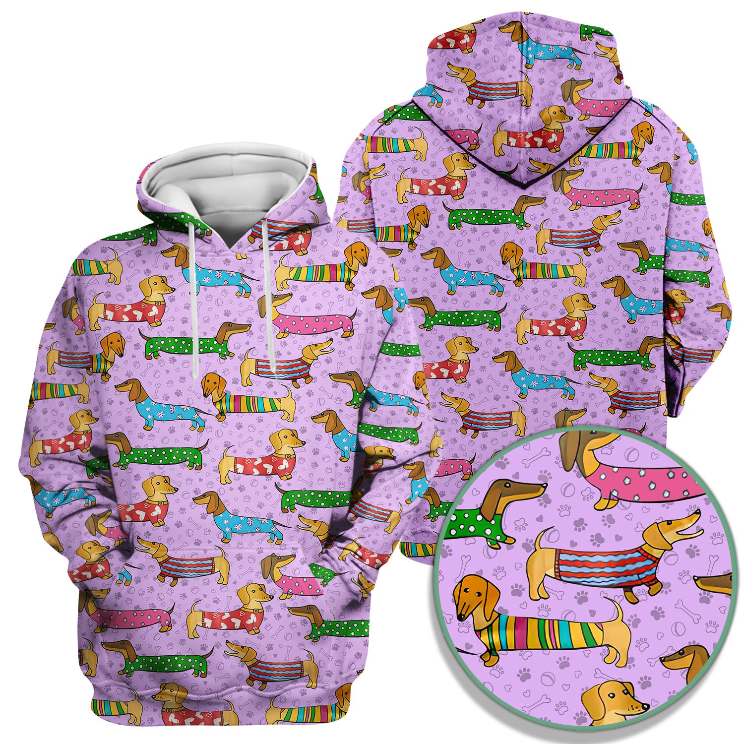 Cute Dachshund Dog Scrub for Nurse - Funny Animal Lover Top for Women - RN LPN CNA Healthcare Workers Gift
