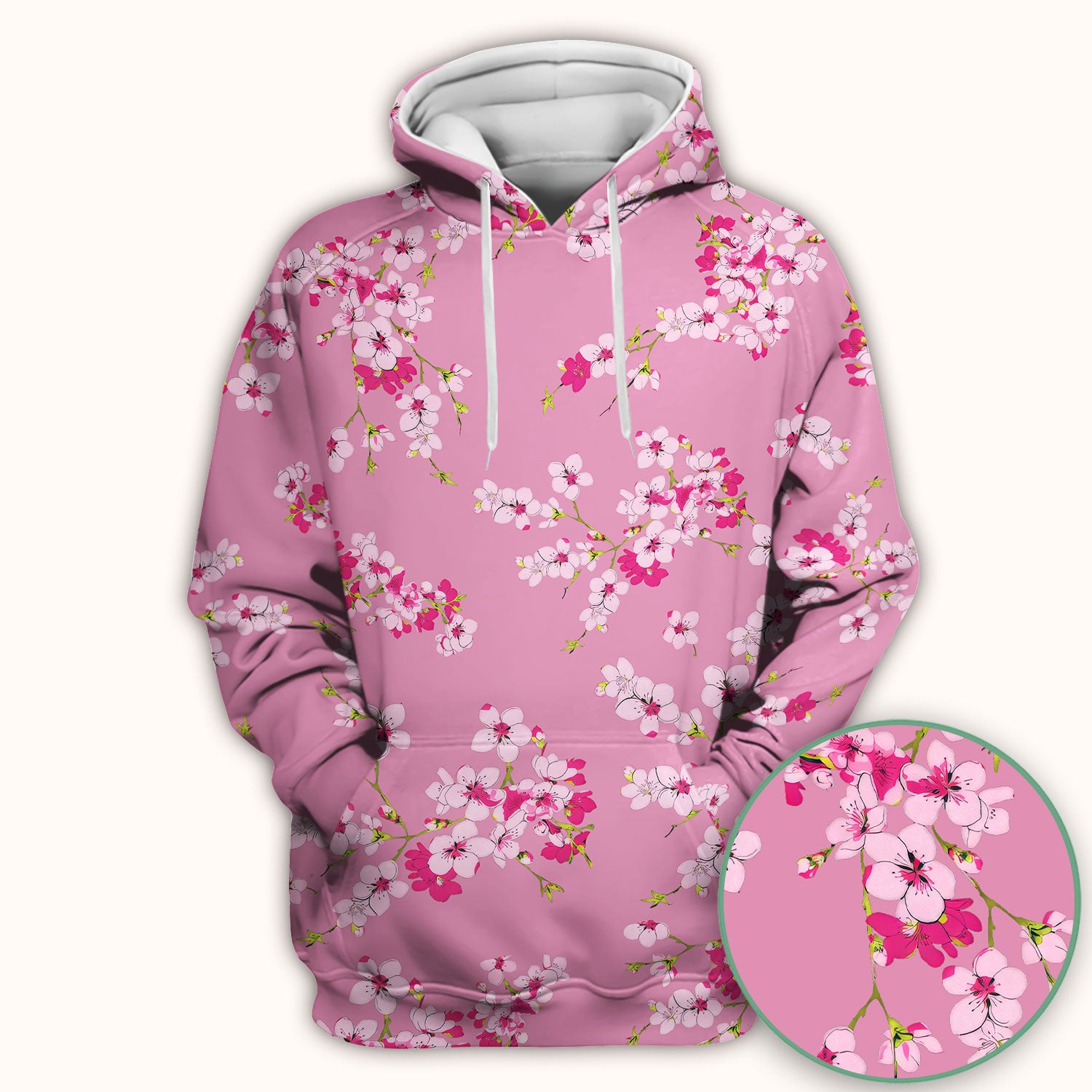 Elegant Cherry Blossom Floral Pattern Srubs, Comfortable Scrubs for Nurses