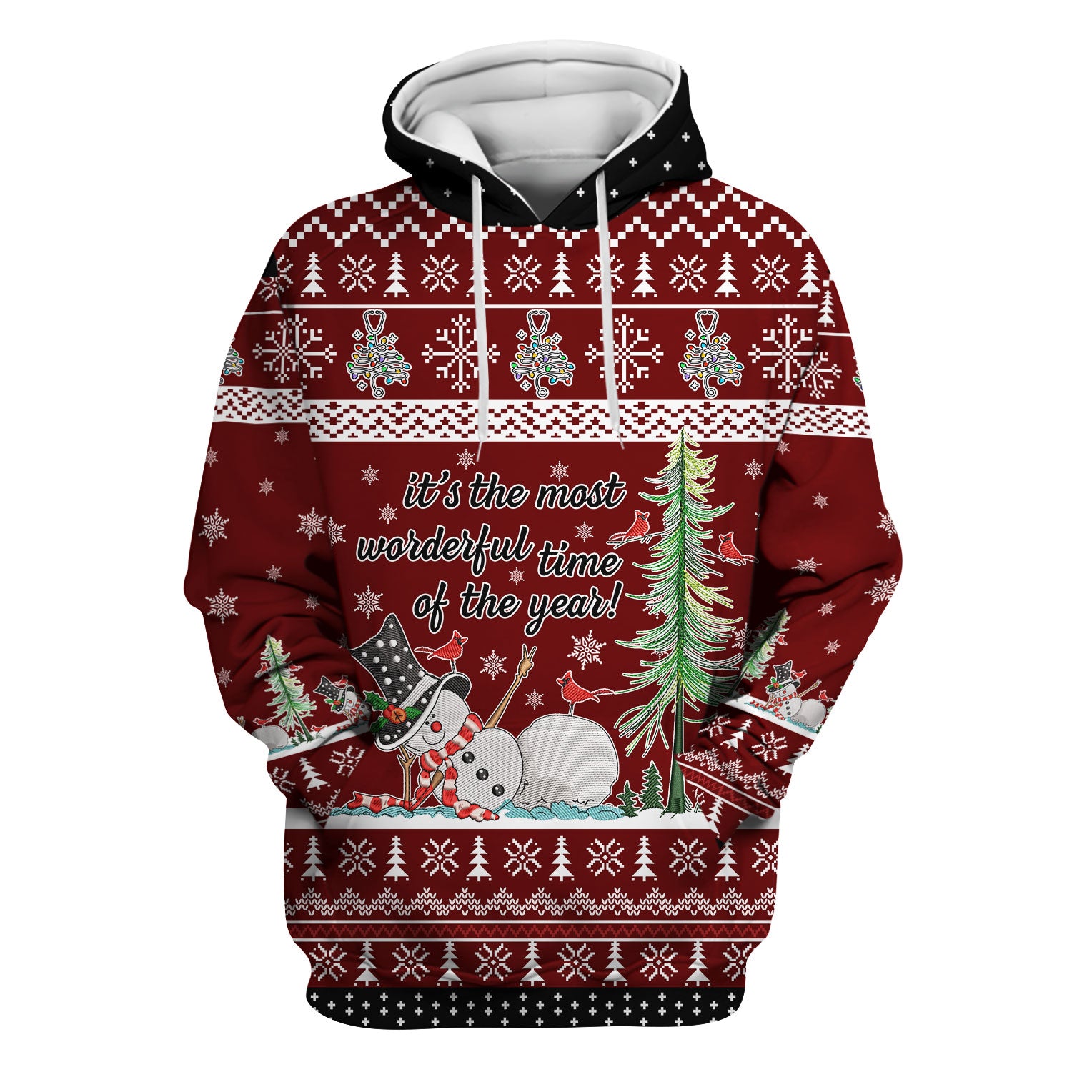Snowman Christmas Scrub Top, Funny Holiday Nurse Shirt, It's The Most Wonderful Time Of The Year Uniform FOr Nursing