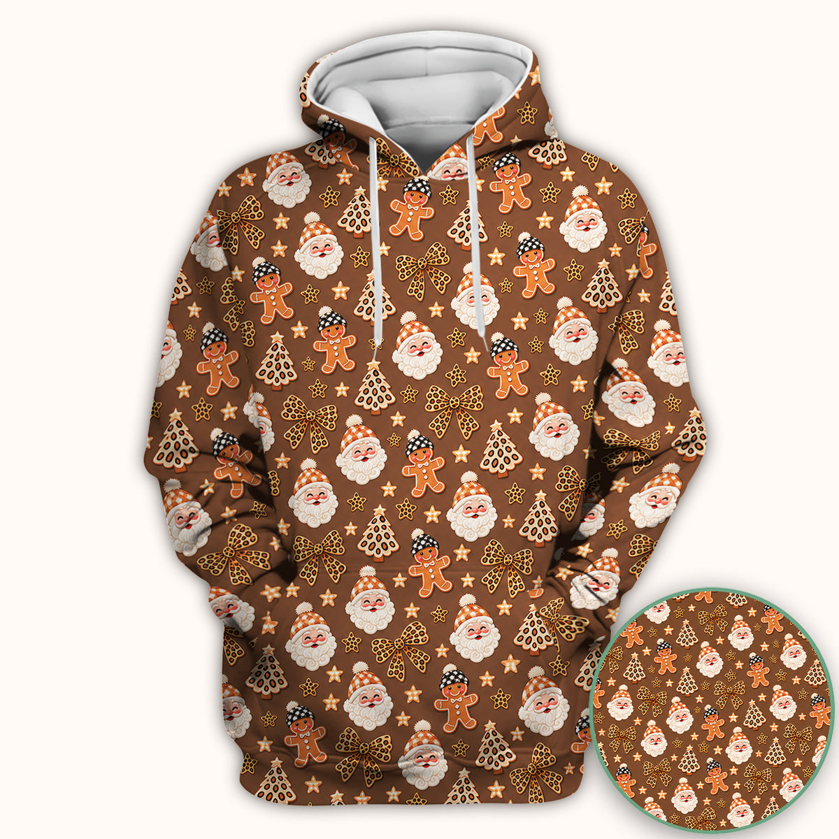 Funny Christmas Cat Baking Biscuits Pattern Scrub Top, Comfortable Scrubs for Nurses